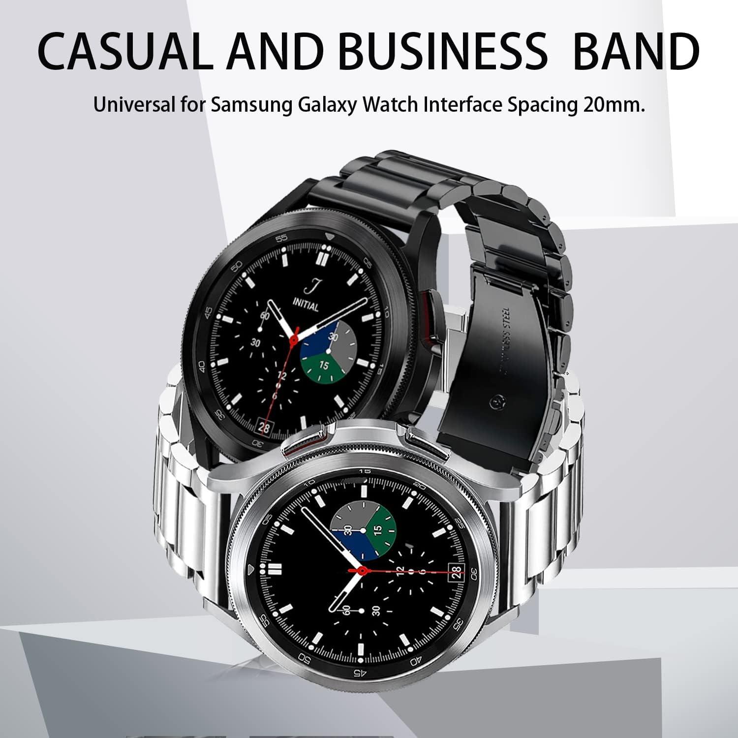 Compatible with Samsung Galaxy Watch 7 6 5 4 FE Band Pro Classic Active 2 40mm 44mm 43mm 47mm 45mm 42mm 46mm 20mm Galaxy Watch 3 Band 41mm Men Women Metal Elegant Casual Business Stainless Steel - Image 6