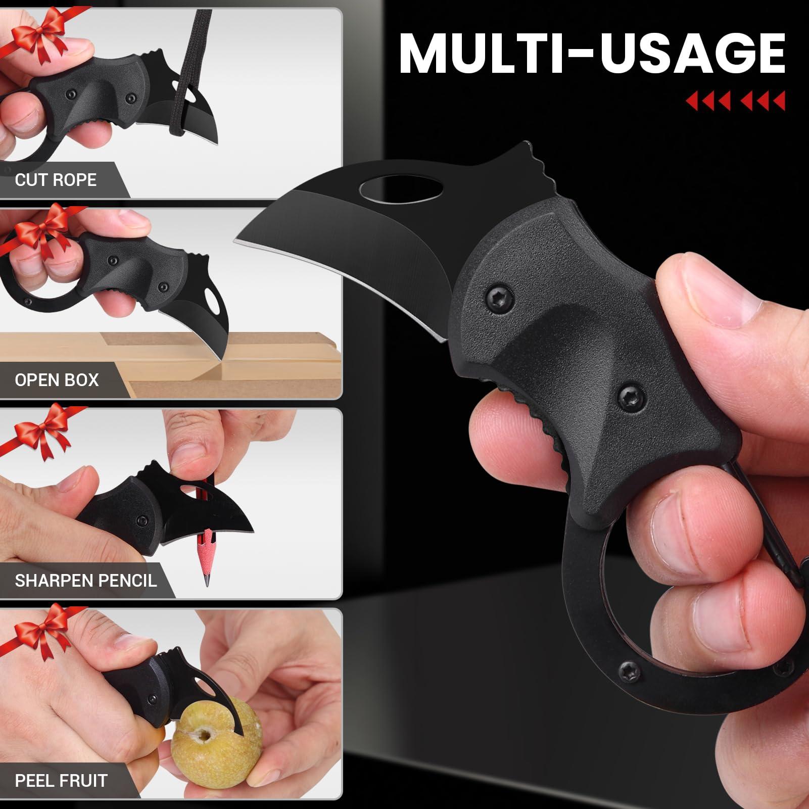 FUNBRO Small Pocket Knife Fathers Day Dad Gifts for Men from Daughter Wife Son, EDC Knives Birthday & Christmas Gifts for Him, Mens Stocking Stuffers Gifts Idea for Boyfriend Husband Grandpa - Image 2