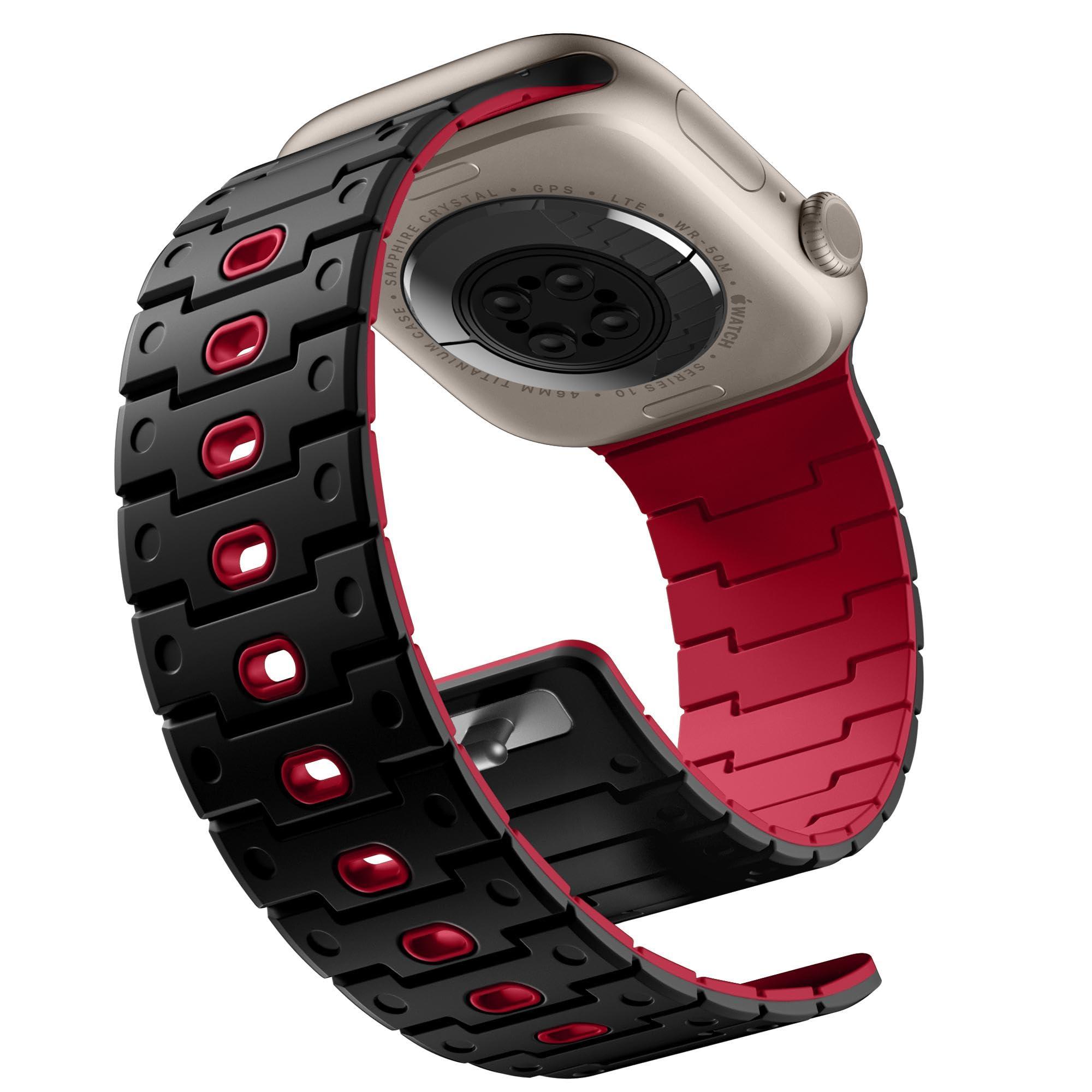 Magnetic Watch Band Compatible with Apple Watch 49mm 46mm 45mm 44mm 42mm Bands for Men Women + R-Nylon Handmade Survival Paracord Band - Image 2