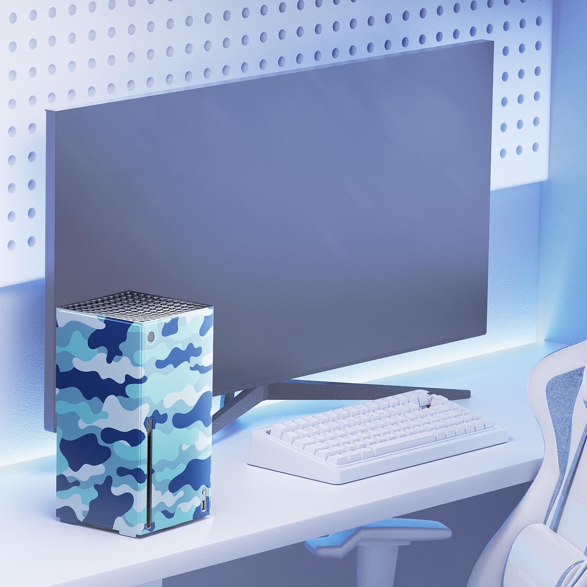 Wraps for Xbox Series X Console, Mytrix Custom X-Box Series X Cover Skin, Magnetic Protective Case for Easy Installation,Full Protection -Blue Camo - Image 7