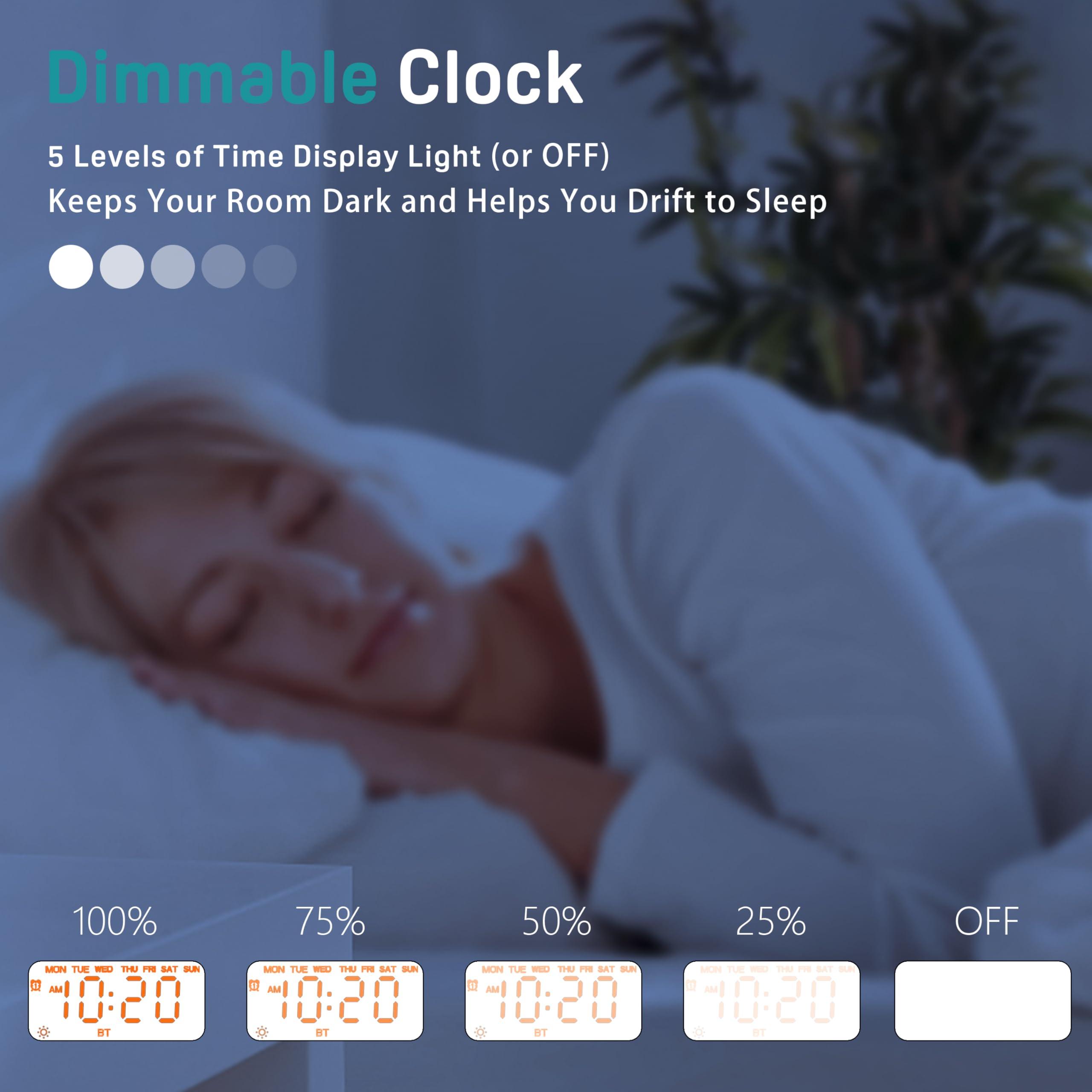 JALL Sunrise Alarm Clock White Noise Sound Machine with 22 Soothing Sounds, 17 NightLights, Bluetooth Speaker, Wake Up Light Alarm Clock for Bedrooms, Heavy Sleepers, Ideal Gift for Baby, Kids Seniors - Image 8
