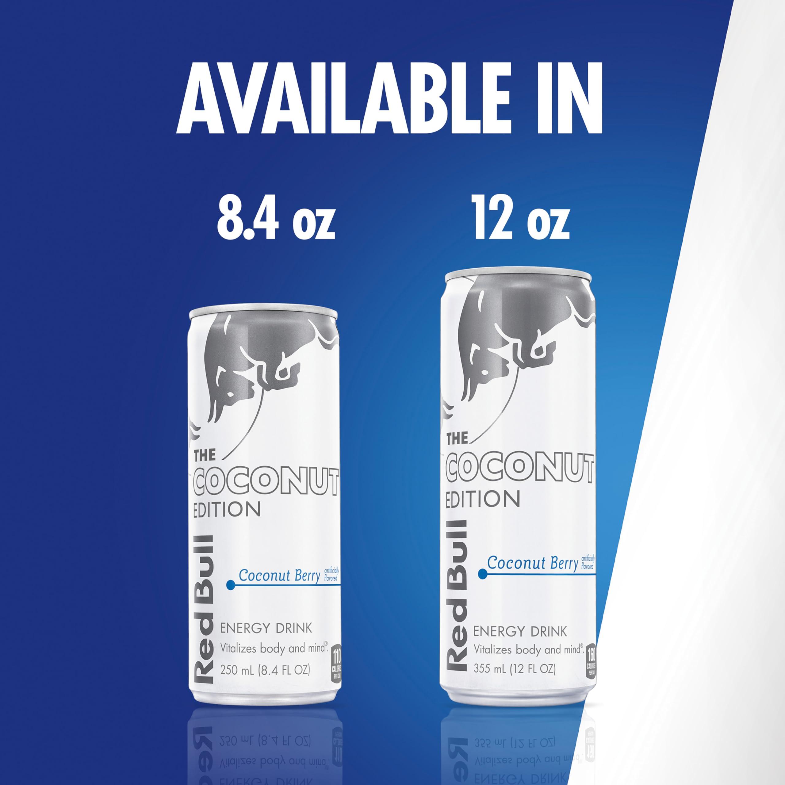 Red Bull Coconut Edition Energy Drink, Coconut Berry, with 114mg Caffeine plus Taurine & B Vitamins, 12 Fl Oz, Pack of 24 Cans - Image 7