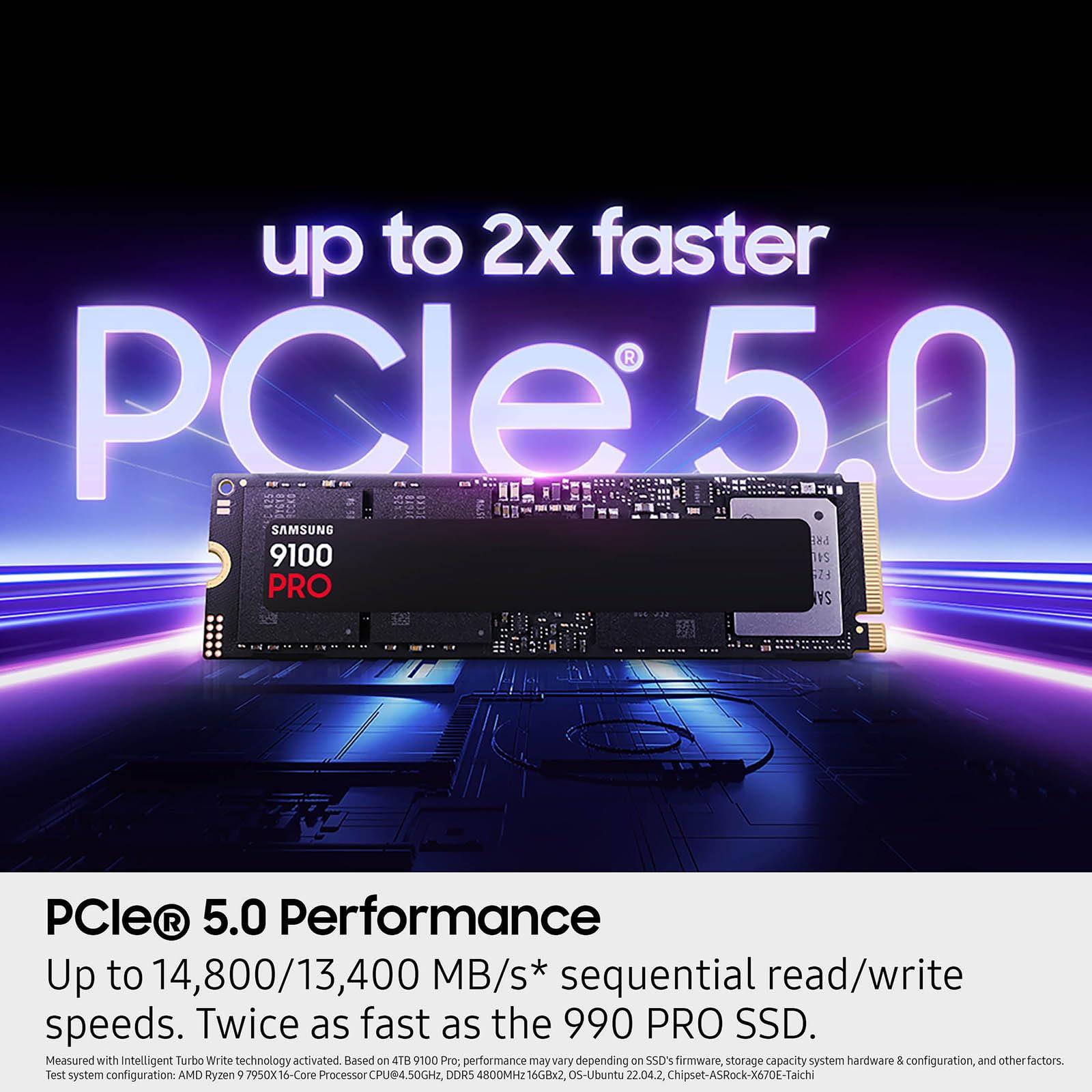 Samsung SSD 9100 PRO 2TB, PCIe 5.0x4 M.2 2280, Seq. Read Speeds Up to 14,800MB/s, Best for AI Computing, Gaming, and Heavy Duty Workstations (MZ VAP2T0B/AM) - Image 4