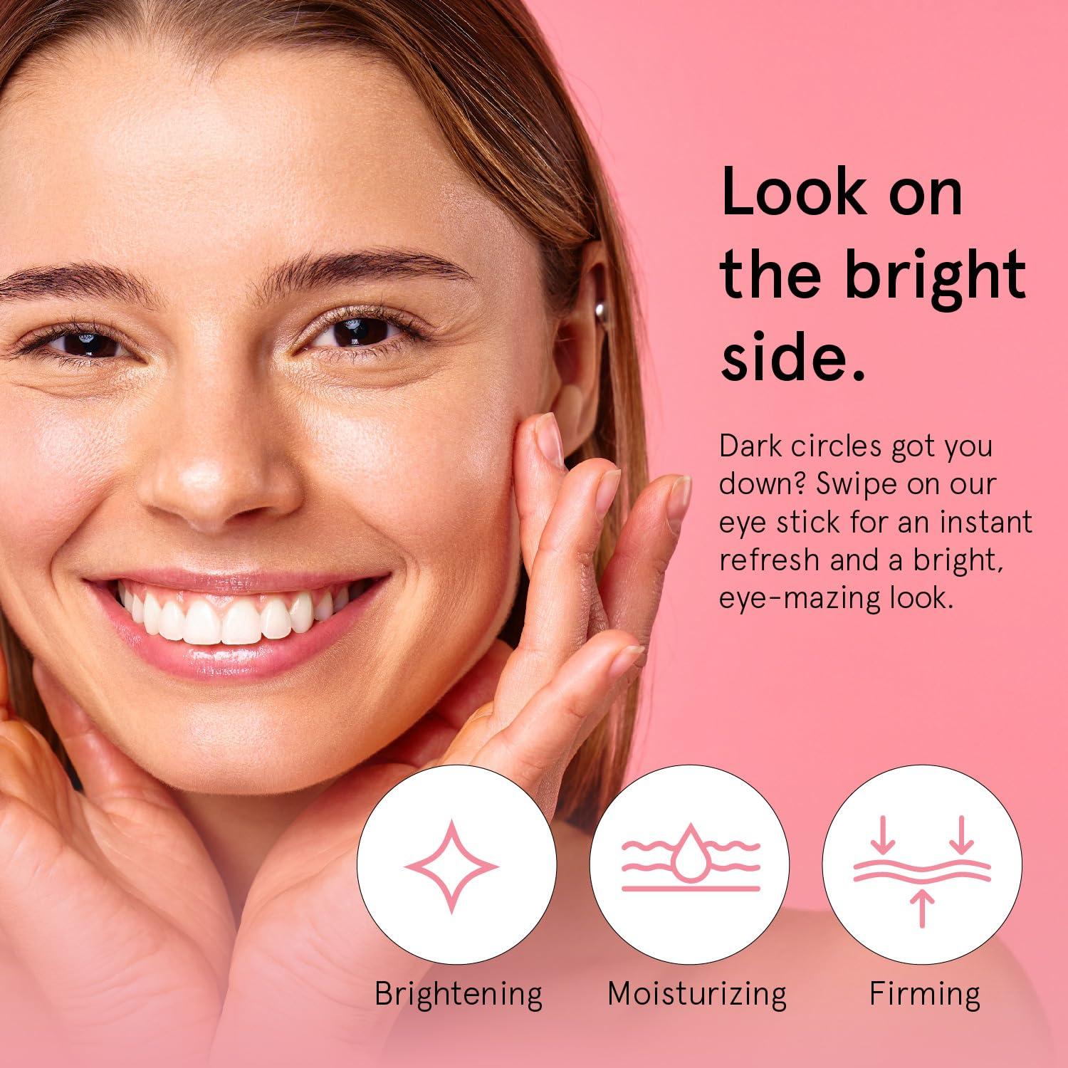 grace & stella Under Eye Brightener Balm Stick - Travel Essentials - Caffeine Eye Cream for Dark Circles, Puffiness, Wrinkles - Vegan Moisturizer Stick with Niacinamide, Hyaluronic Acid (0.13oz/3.5g) - Image 2