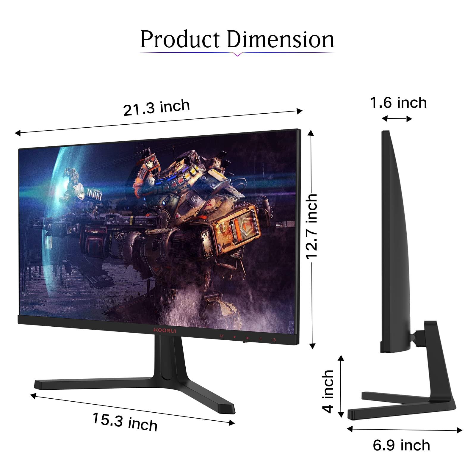 KOORUI 24 Inch Gaming Monitor -FHD 1080P Computer Monitor 165Hz VA 1ms, AdaptiveSync Technology, LED Monitors with Ultra-Thin, HDMI X2 /DP, VESA Compatible, Tilt Adjustable, Eye Care 24E4 - Image 7