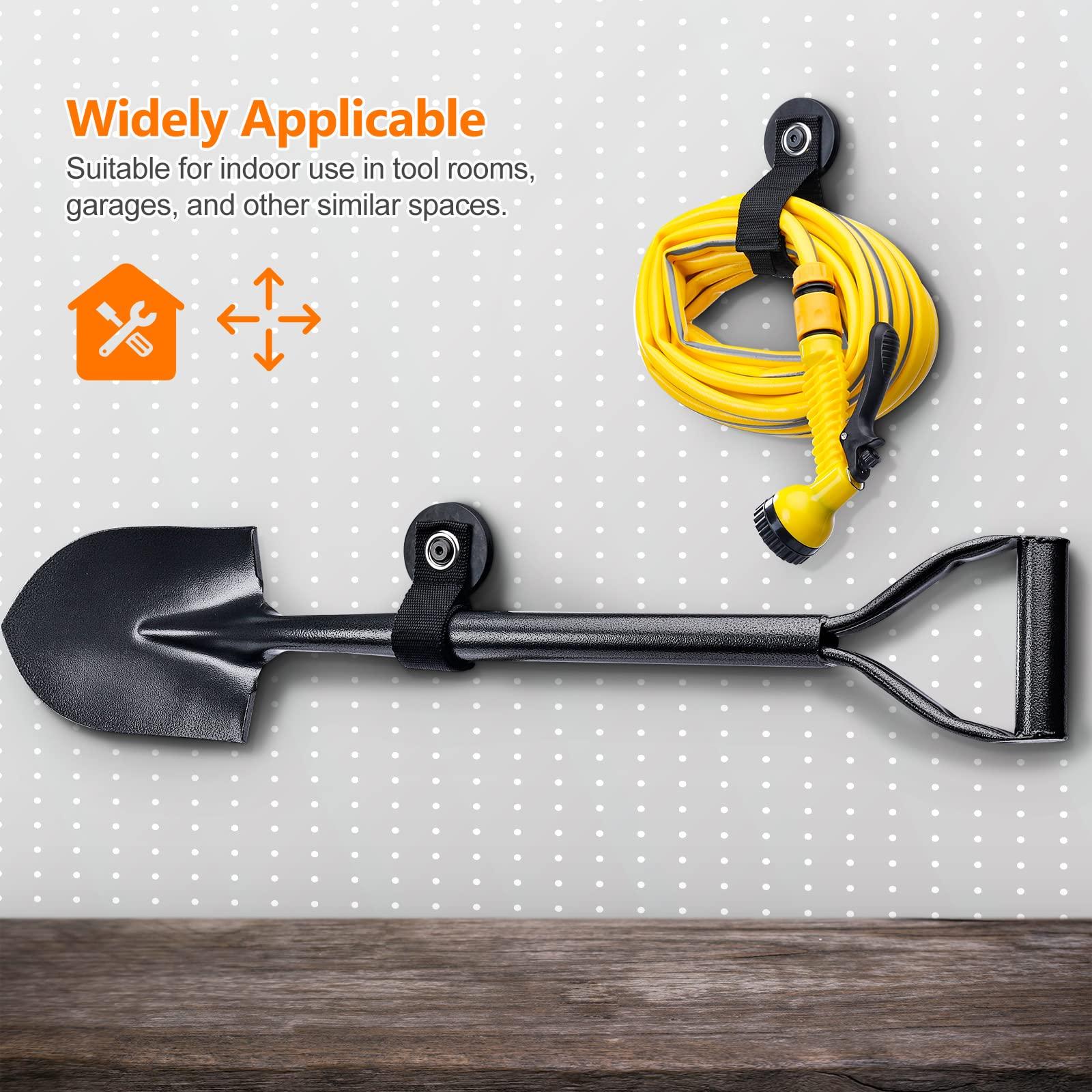 Homde 4pcs Strong Magnetic Hook, Heavy Duty Magnet Tool Holder 2.6 inch for Hanging, Utility Garage Hanger for Hose, Cable, for Garage, Workshop, RV(4 Black) - Image 7