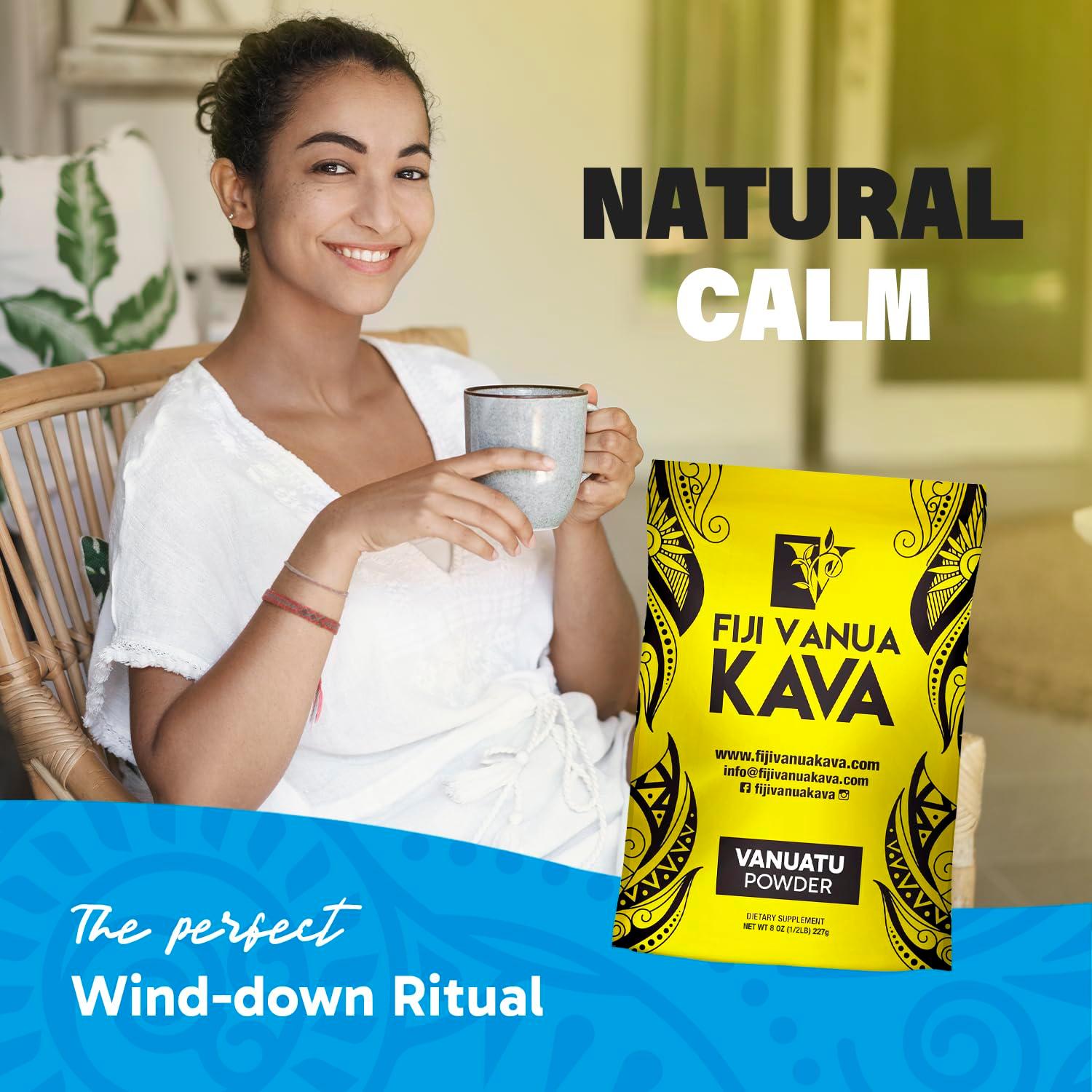 Fiji Vanua Kava Vanuatu Powder, Kava Root Powder Made from Pure Noble Kava with Sun-Dried Lateral Roots, Kava Premium with Kavalactones, Easy to Prepare Medium Grind Kava Root Powder, 8 oz - Image 5