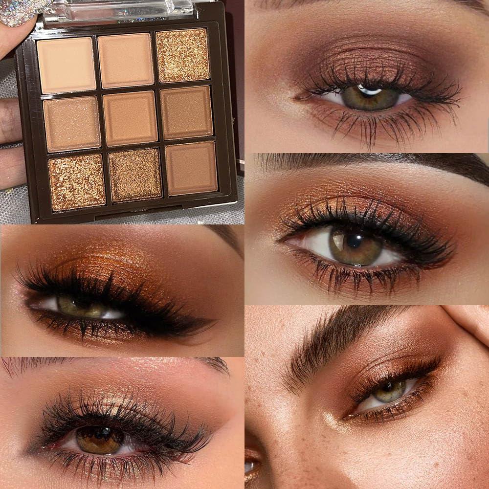 CAKAILA Neutral Nude Brown Smokey Eye Shadow Palette,Rose Gold Bronze Naked Cream Eyeshadow Palette Makeup,Highly Pigmented Natural Eyeshadow for Eyes Long Lasting Naturing-Looking - Image 2