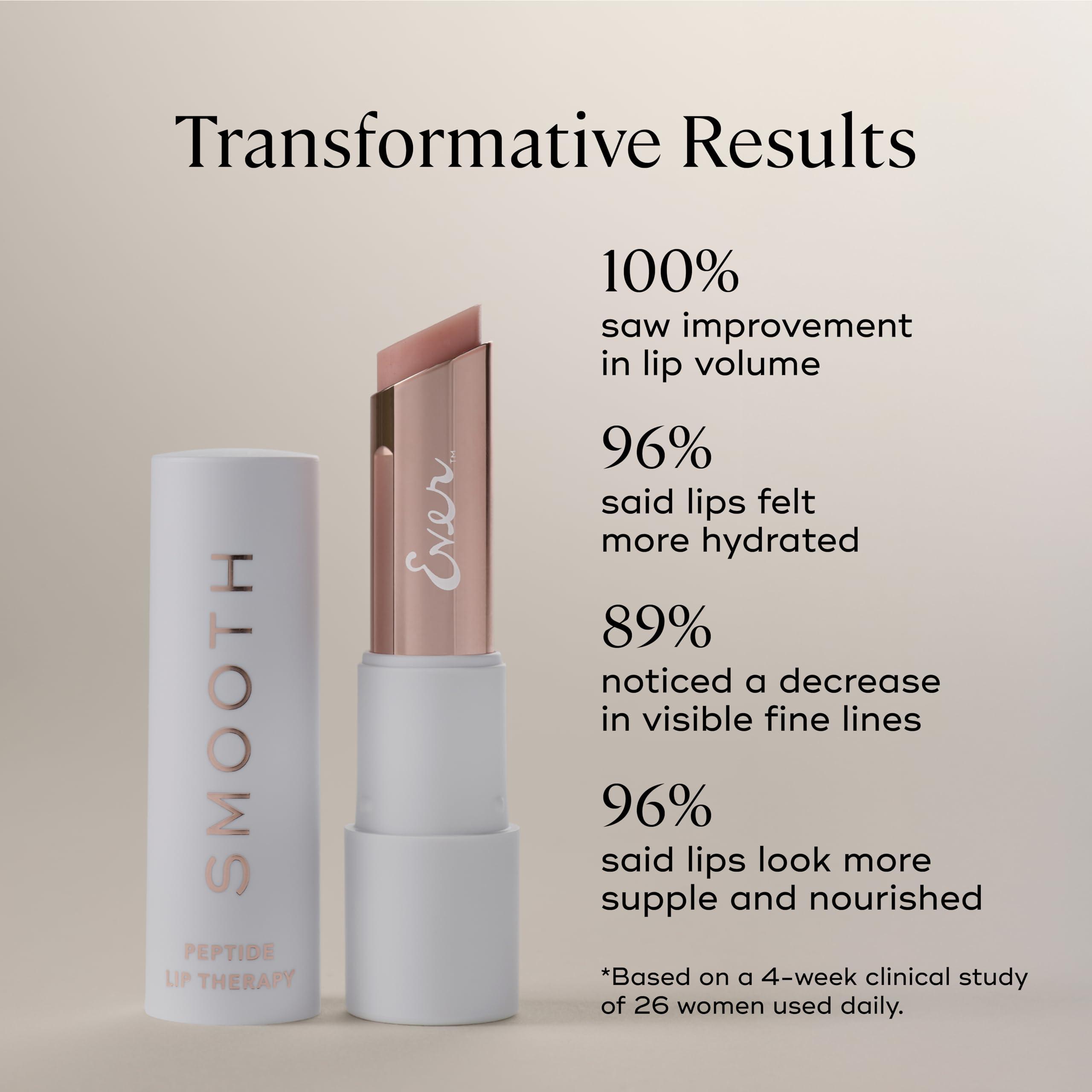 EVER SMOOTH Peptide Lip Therapy Collagen Balm with Coconut, Argan, Camellia Oils - PETAL (Soft, Neutral Pink) - Image 3