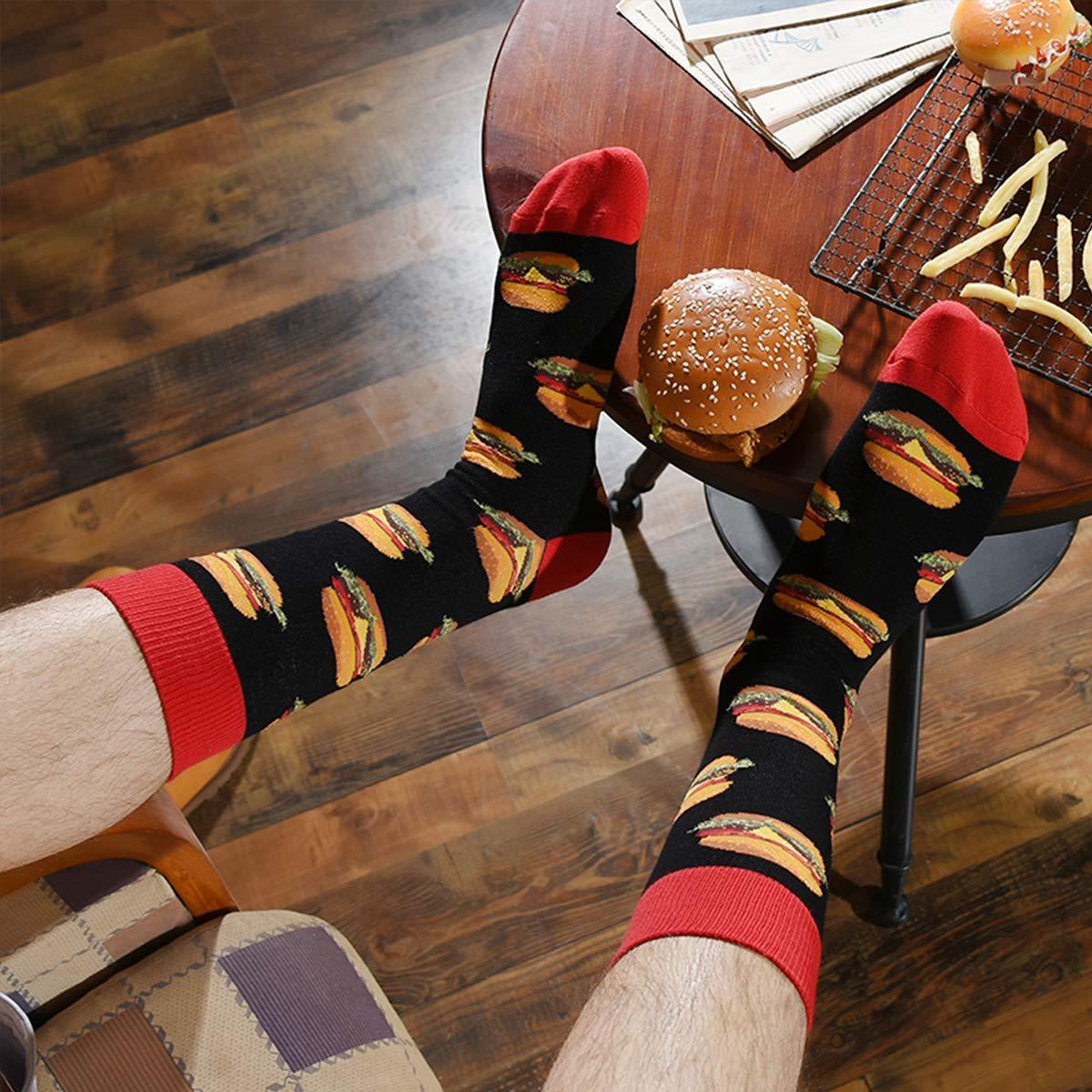 HSELL Mens Fun Patterned Dress Socks Funny Novelty Crazy Design Cotton Socks Gift for Men - Image 3