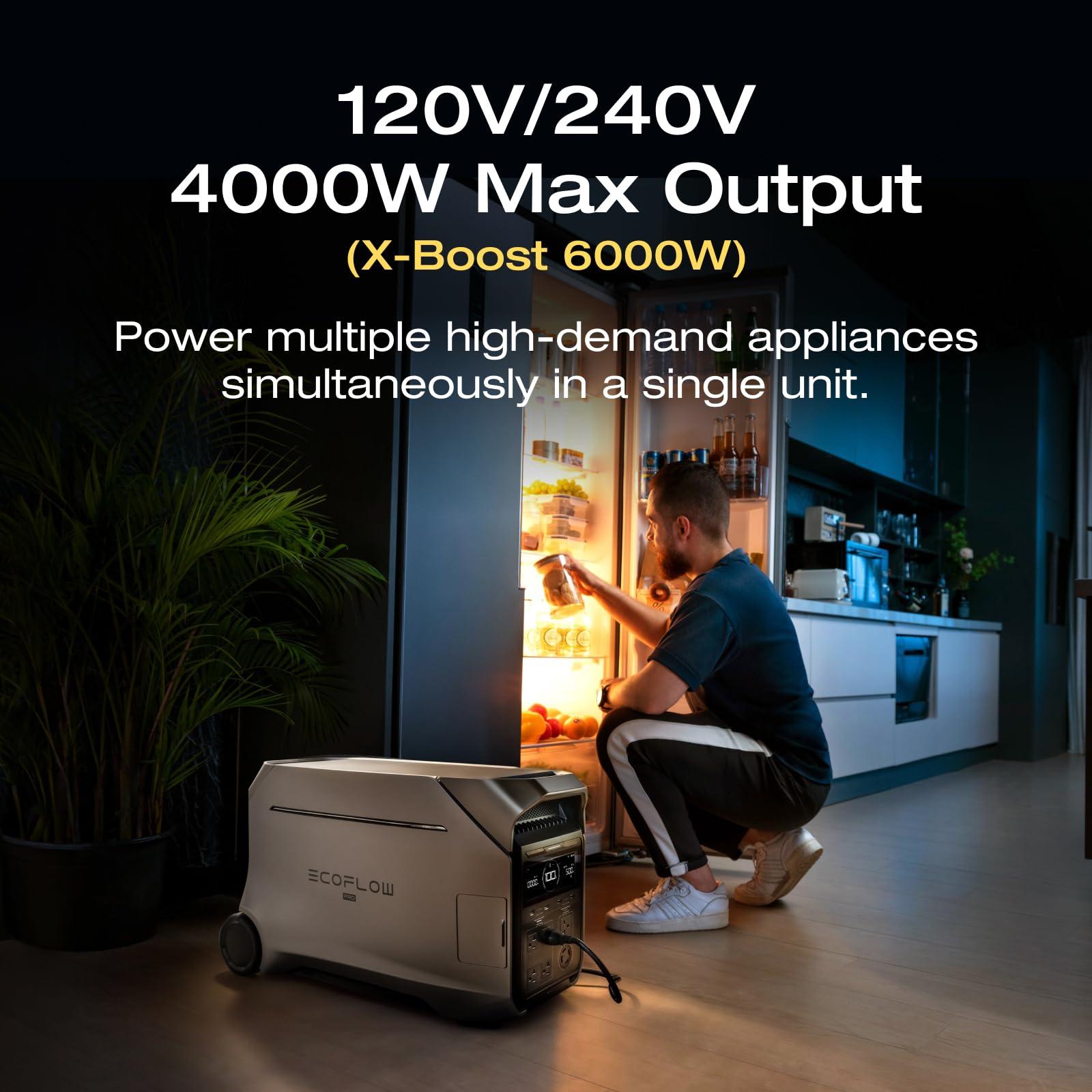EF ECOFLOW 8kWh Portable Power Station: DELTA Pro 3 with Extra Battery, 120/240V 4000W AC Output, Solar Generator for Home Use, Camping, Emergencies, Power Outages, RVs, and Outdoor Generators - Image 5