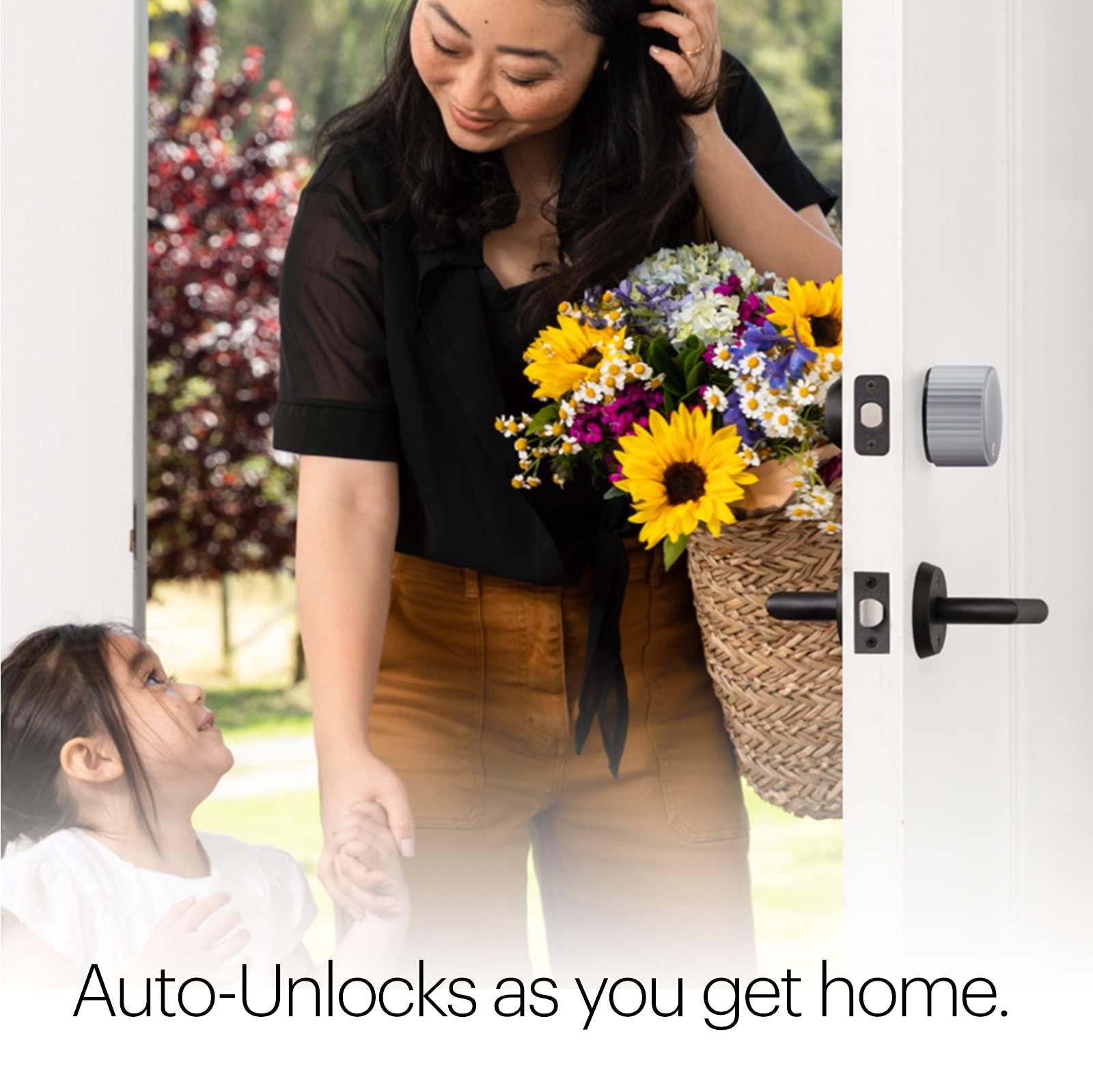 August Home, Silver Wi-Fi Connected Smart Keyless Entry Door Lock, Electronic Door Lock Fits Your Existing Deadbolt in Minutes, ‎ ‎AUG-SL05-M01-S01 - Image 4