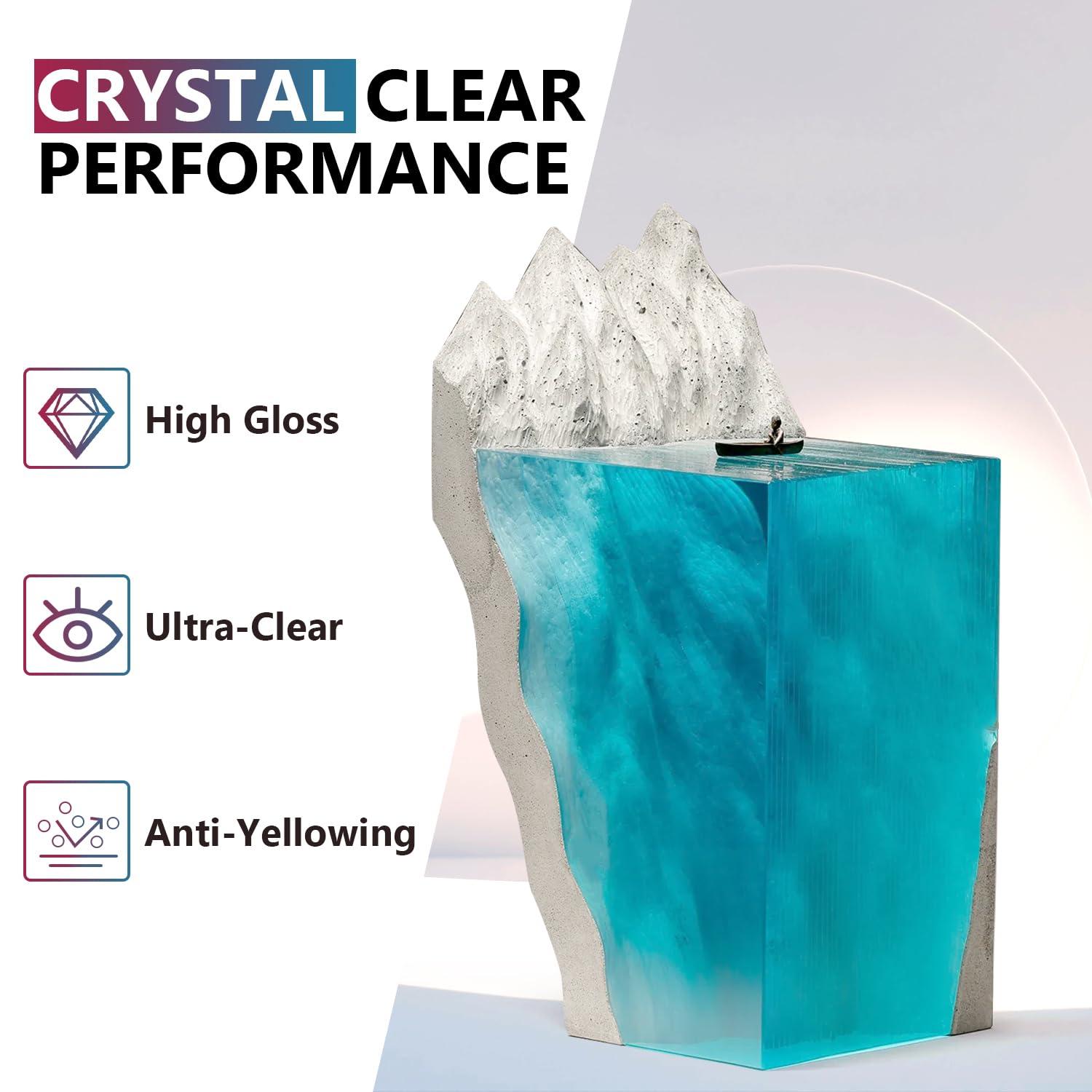 Epoxy Resin 2 Gallon Kit, Crystal Clear Epoxy Resin High Gloss, Easy Mix 1:1 Bubbles Free Art Resin for Coating and Casting, Countertop, Table Top, River Tables, Jewelry, Craft DIY, Molds - Image 3
