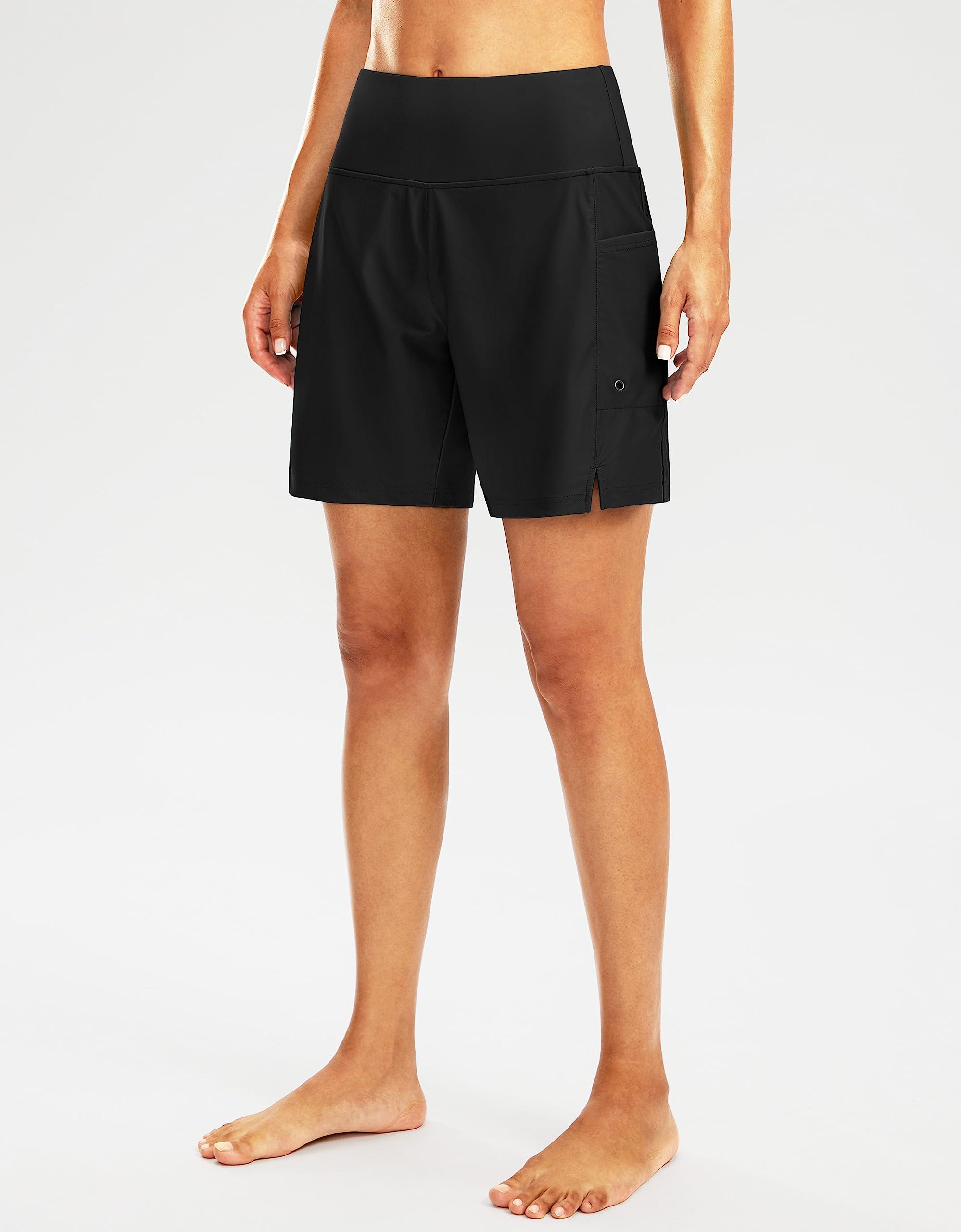 G Gradual Women's 7" Long Swim Board Shorts High Waisted Quick Dry Beach Swimming Shorts for Women with Liner Pockets - Image 2