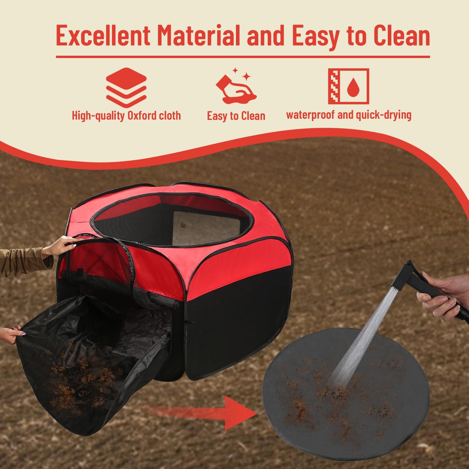 Chicken Brooder Box for Chick Starter Kit - 2025 Upgrade Double Door Chick Brooder Pen/Chicken Playpen/Chick Tent Baby Chickens Supplies Up to 15 Baby Chicks,Duck,Quail - Image 6