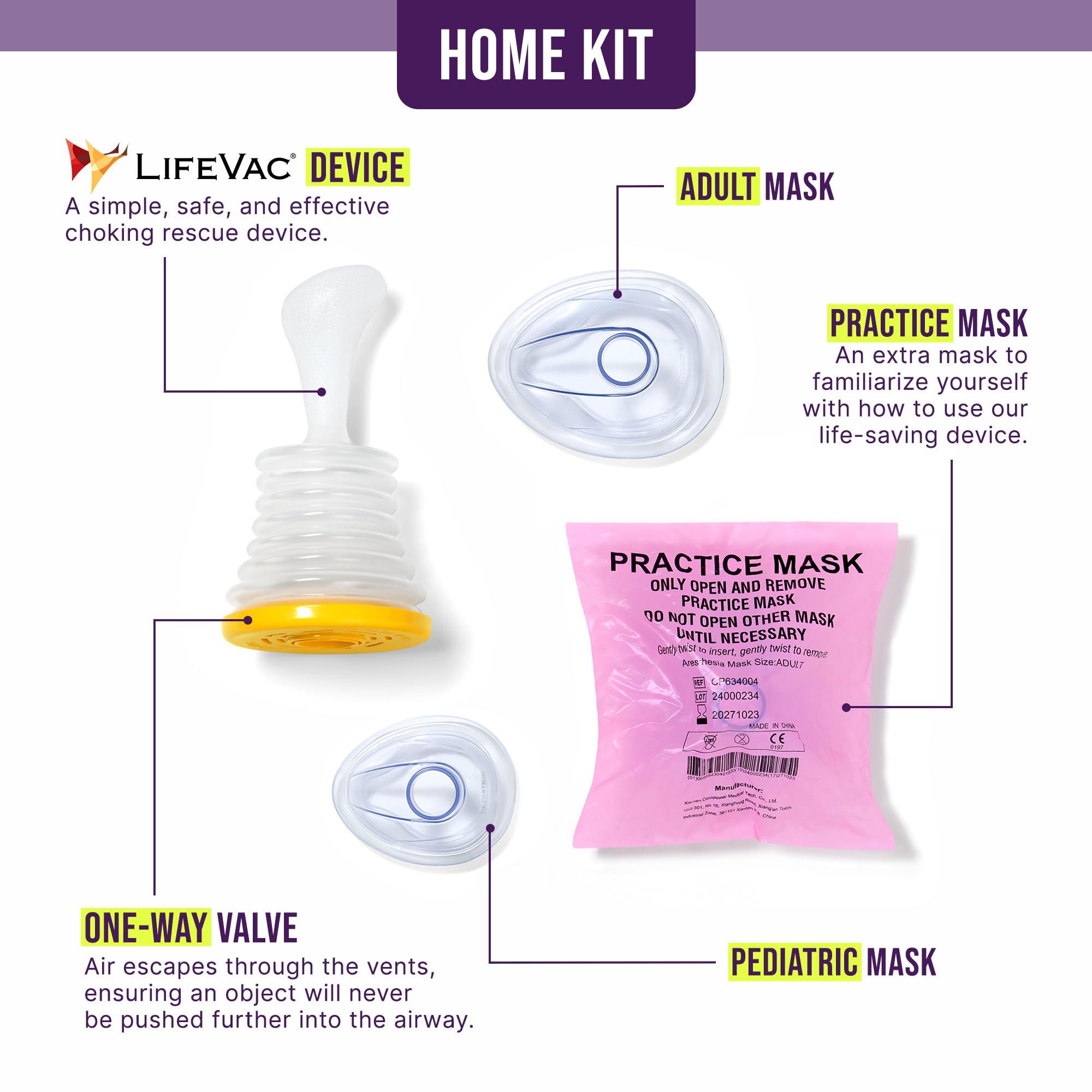 LifeVac Home Kit - Portable Suction Rescue Device, First Aid Kit for Kids and Adults, Portable Airway Suction Device for Children and Adults - Image 2
