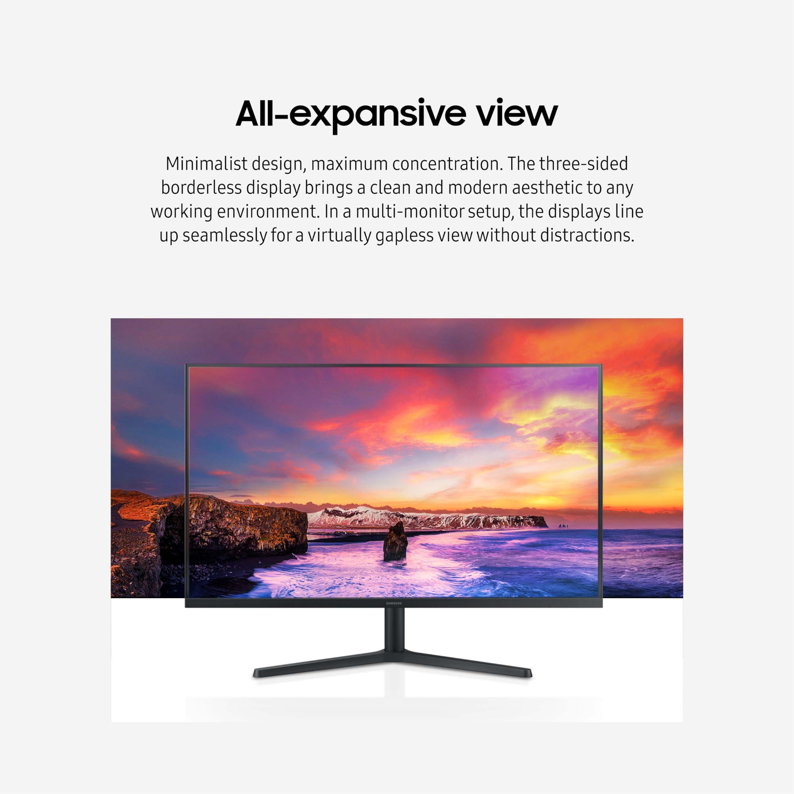 SAMSUNG 32-Inch Flat Computer Monitor, 75Hz, Borderless Display, AMD FreeSync, Game Mode, Advanced Eye Care, HDMI and DisplayPort, LS32B304NWNXGO, 2024 - Image 4