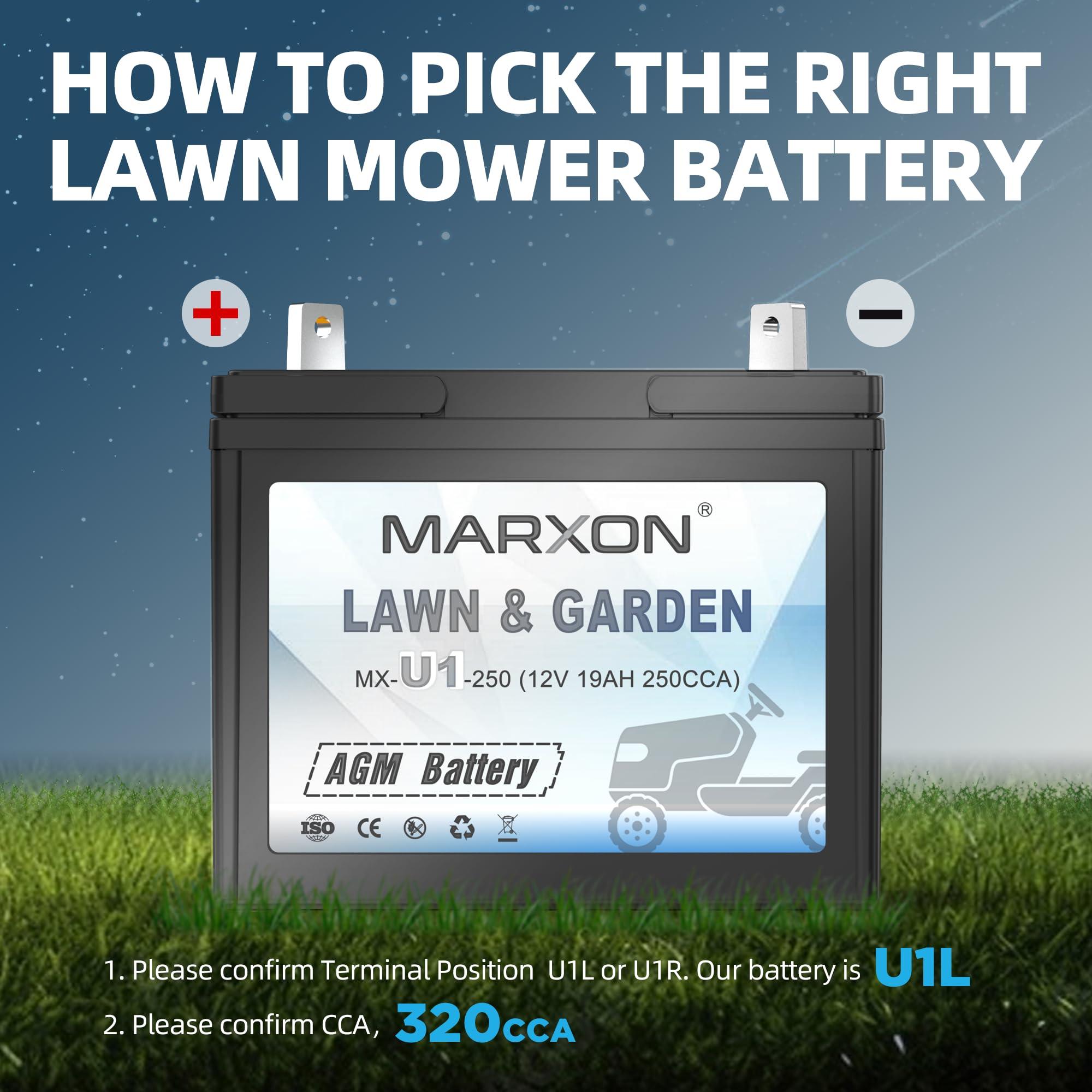Marxon U1 320CCA Riding Lawn Mower Batteries, Garden Tractors Battery Maintenance Free AGM Battery, Compatible with Troy-Bilt, John Deere, Toro, Cub Cadet, Craftsman, Ariens Poulan Pro Massey Ferguson - Image 5