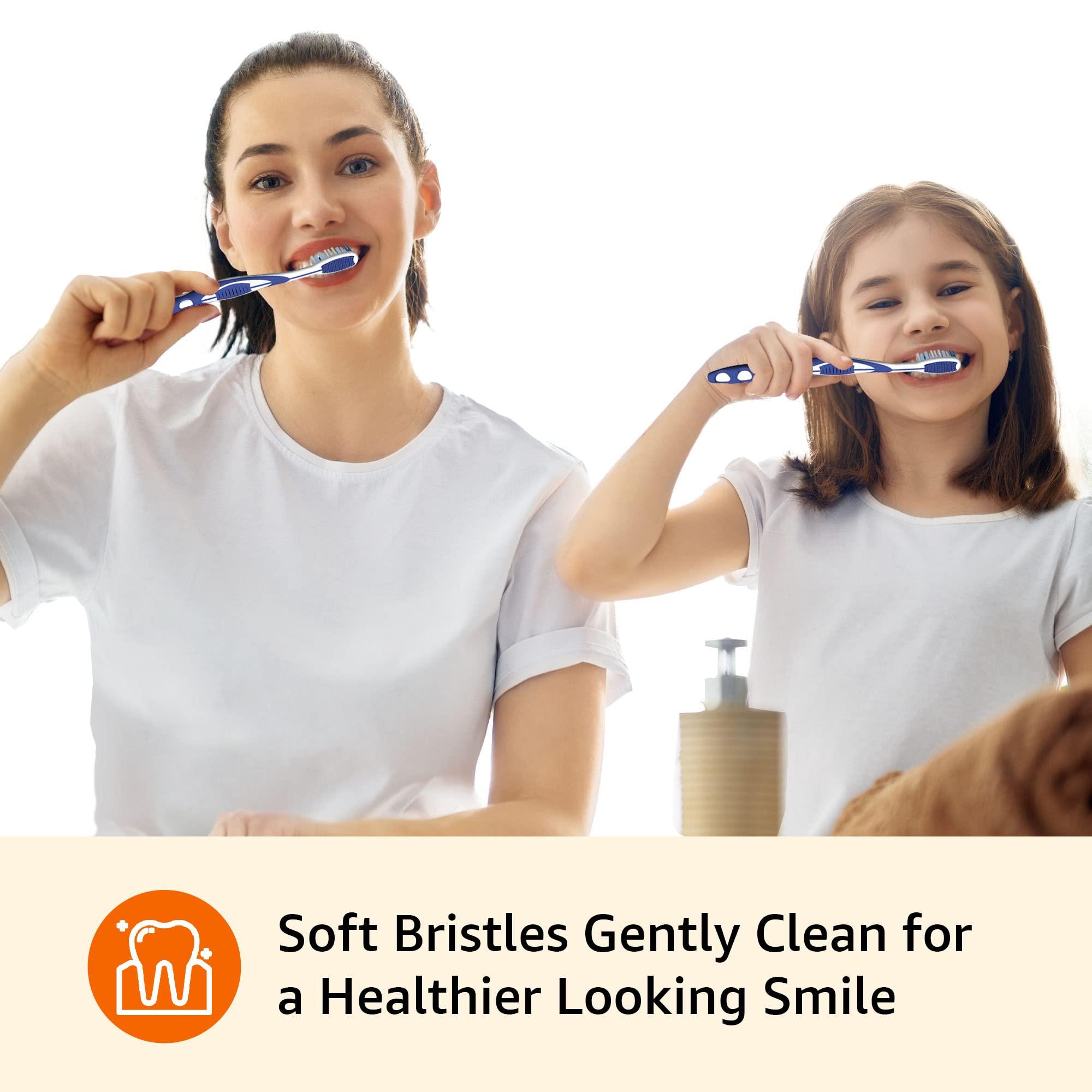 Amazon Basics Orbit Toothbrushes, Soft, Full, 4 Count, Assorted Colors (Previously Solimo) - Image 5