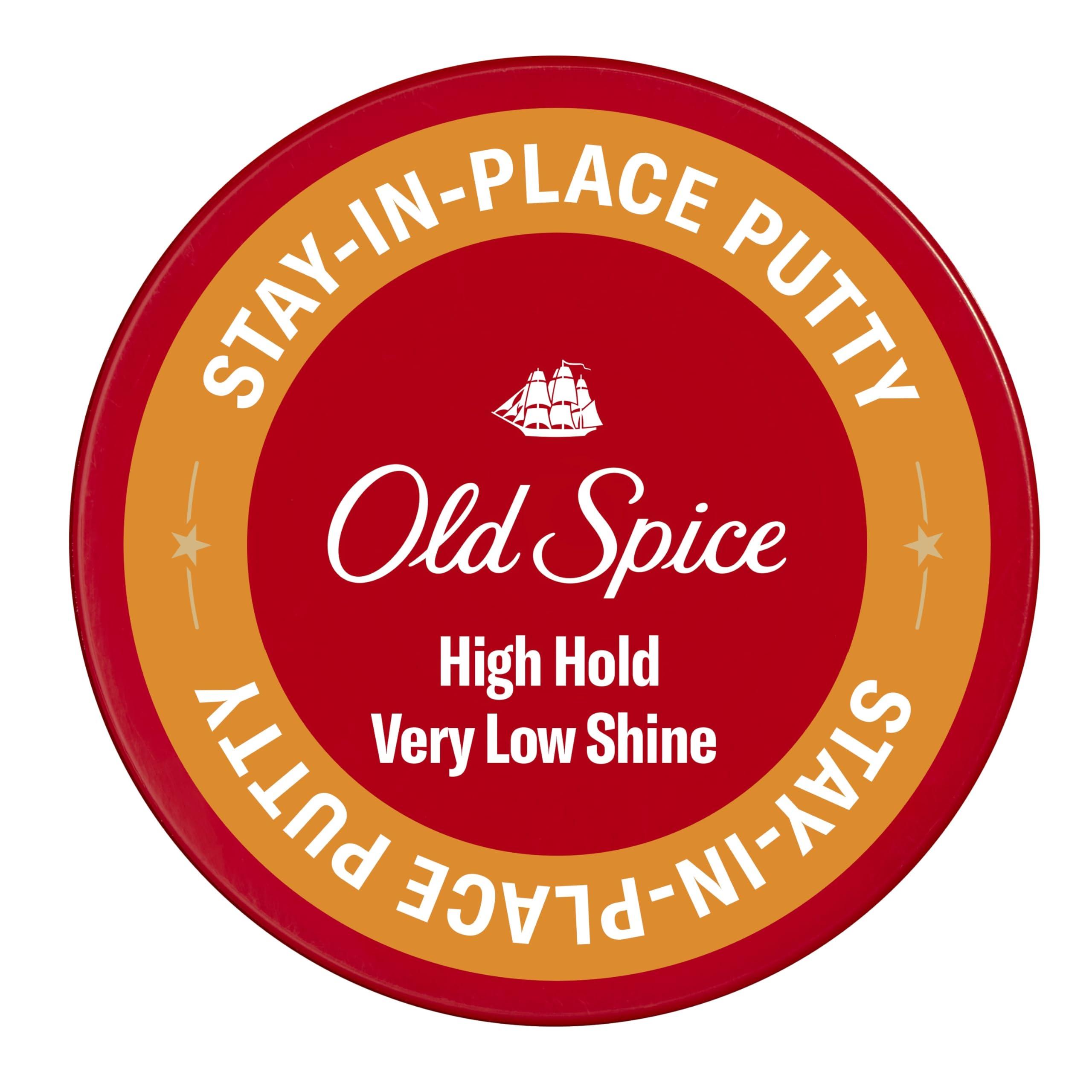 Old Spice Stay-In-Place Hair Styling Putty for Men, High Hold, Very Low Shine, 2.22 Oz - Image 1
