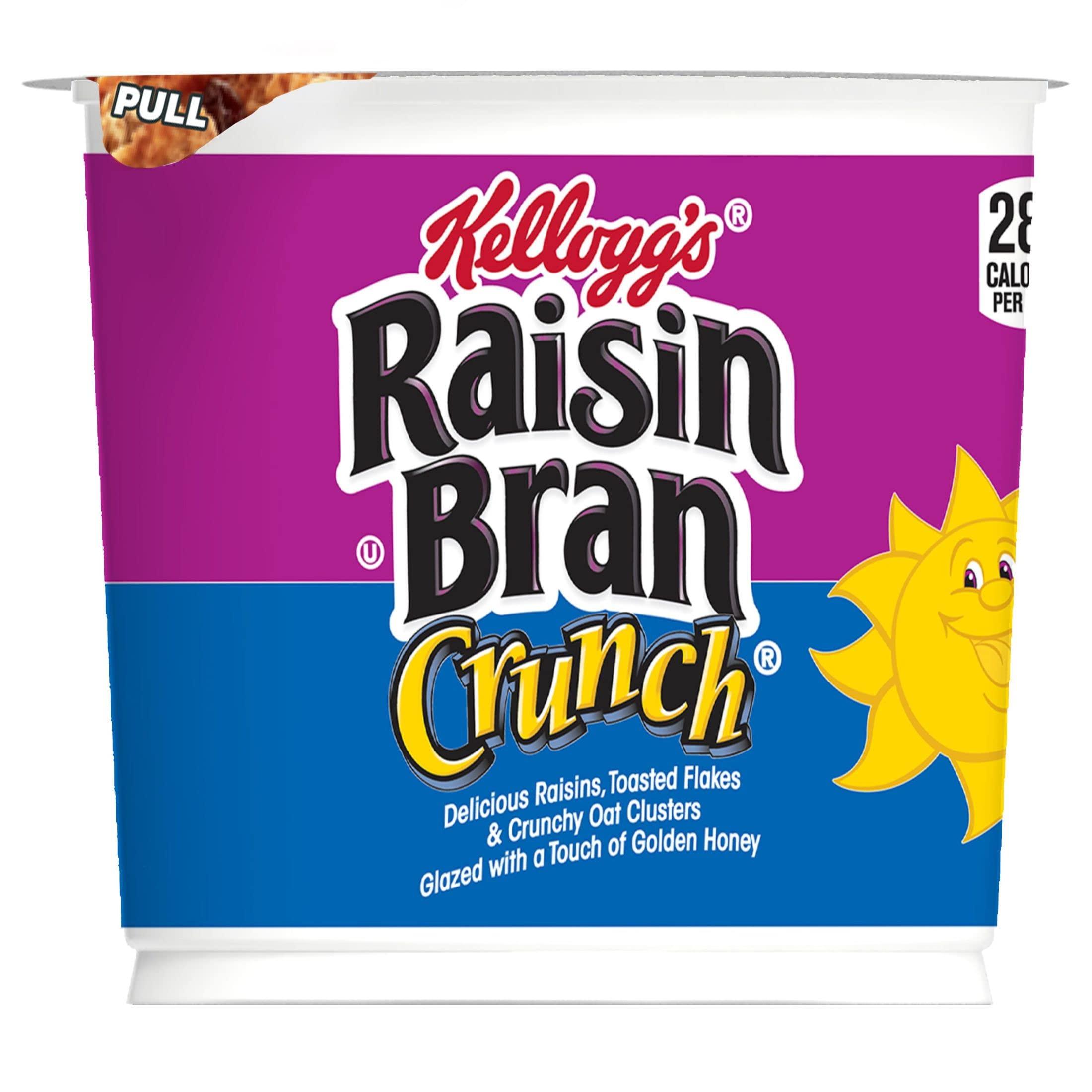 Kellogg's Raisin Bran Crunch Breakfast Cereal Cups, Fiber Cereal, Made with Real Fruit, Original, 33.6oz Case (12 Cups) - Image 8