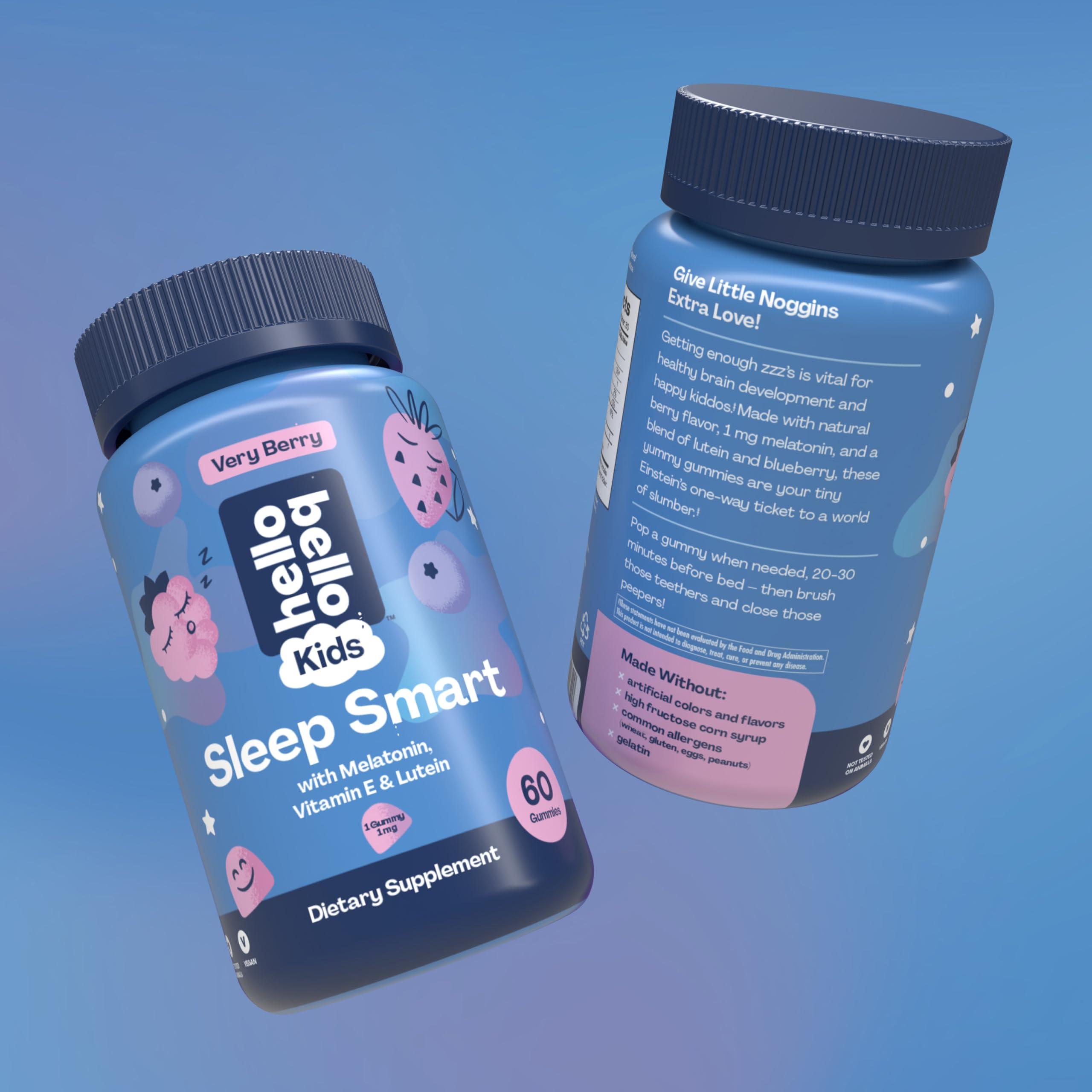 Hello Bello Kids’ Sleep Smart Vegan Gummies with 1mg Melatonin - Very Berry - 60ct - Image 4