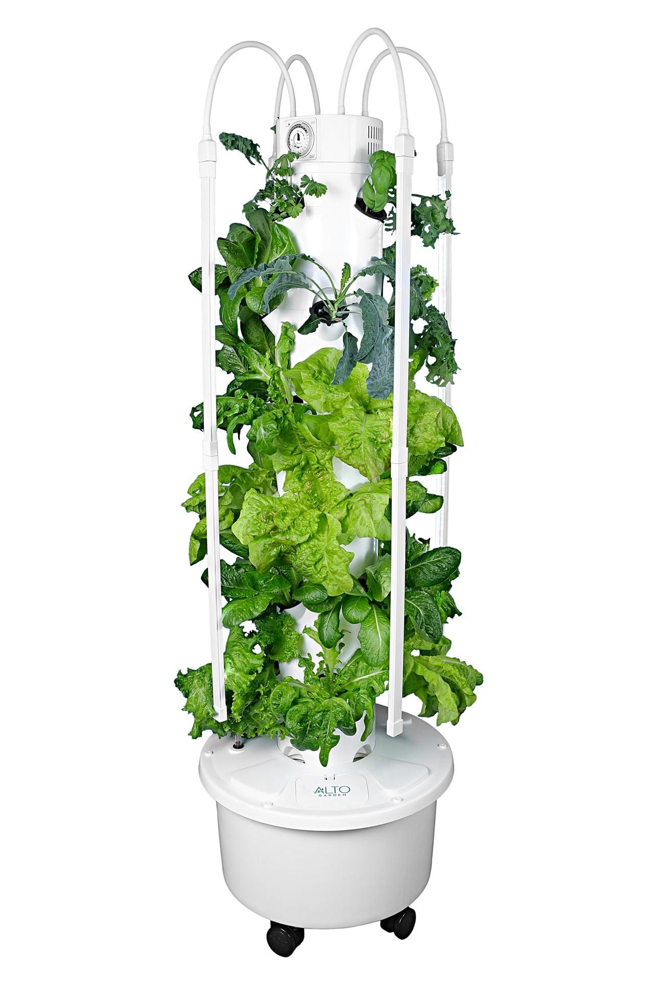 ALTO GARDEN GX Hydroponic Tower | Vertical Planter Tower | Hydroponics Growing System Kit | Food Grade with 24 Net Pots (with LED Grow Lights) - Image 2