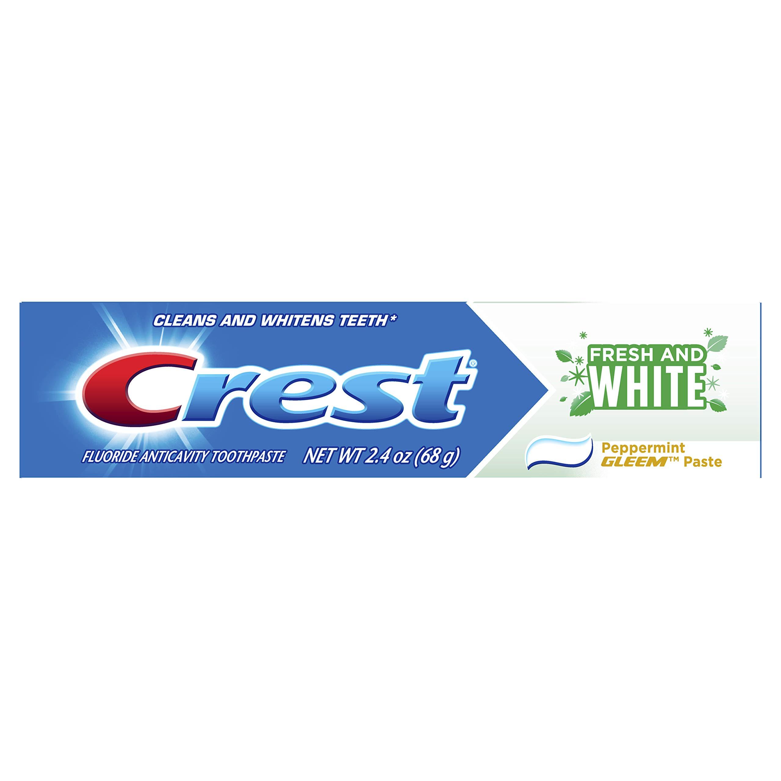 Crest Fresh & White Toothpaste, Peppermint Gleem Paste, 2.4 oz - Image 1