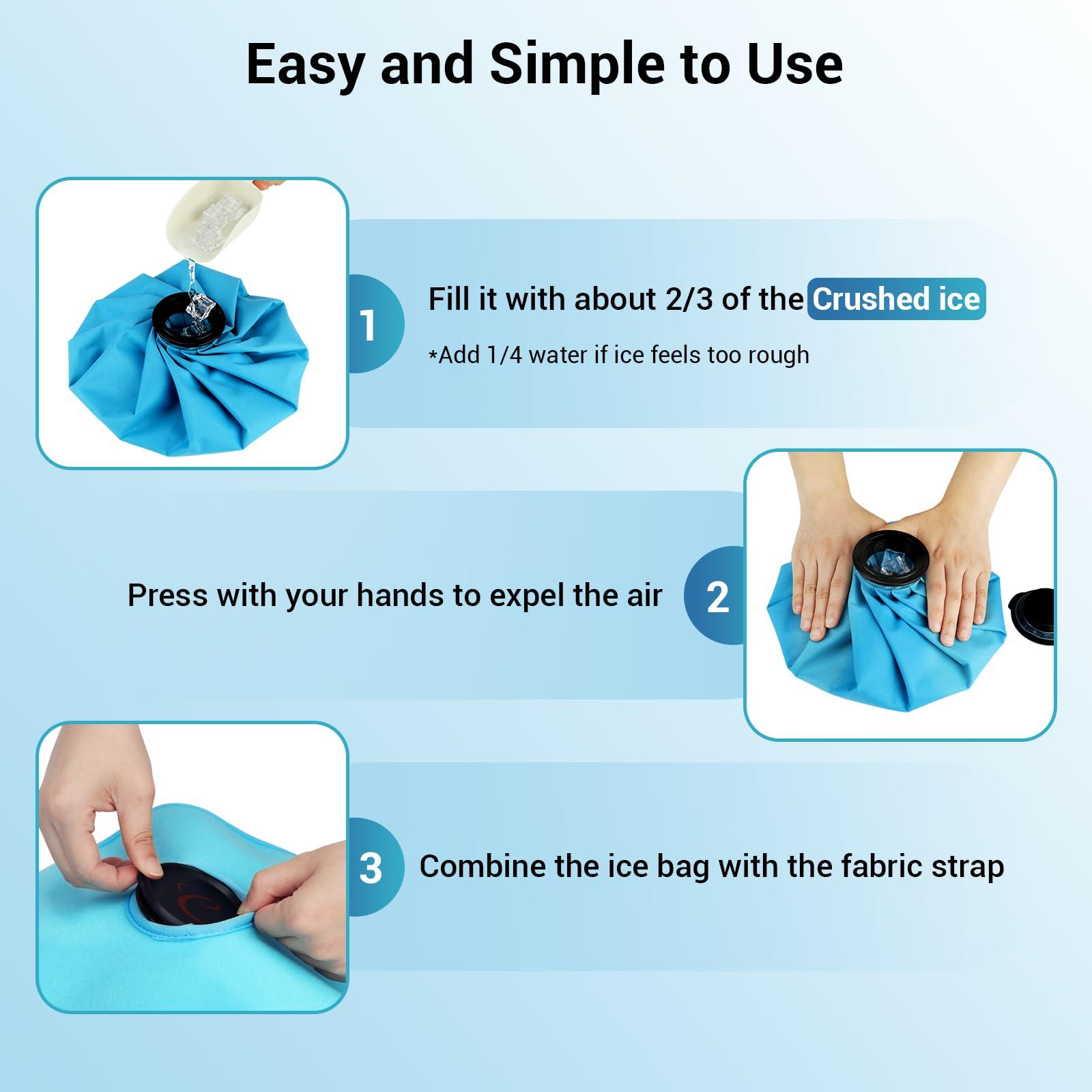 Comfytemp Knee Ice Pack Wrap, Wearable Ice Bags for Injuries Reusable, FSA HSA Eligible, Knee Replacement Surgery, Meniscus Tear, 1H Long Lasting, Hot & Cold Physical Therapy for Athletes Arthritis - Image 7