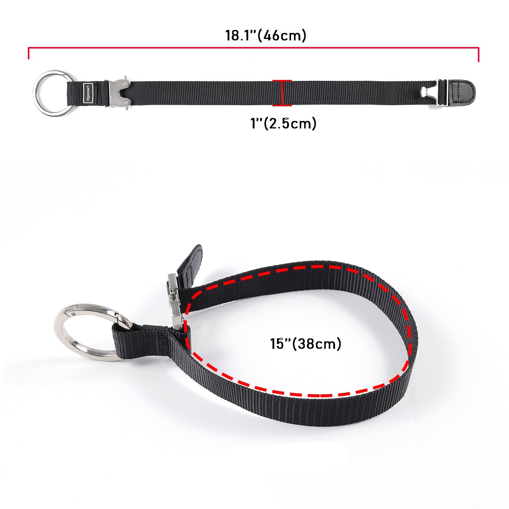 Vigorport Add A Bag Luggage Straps, Jacket Gripper Strap for Travel Backpack, Baggage Suitcase Belt Travel Accessories with Metal Buckle for Carry on Bag (1, Normal Black) - Image 5