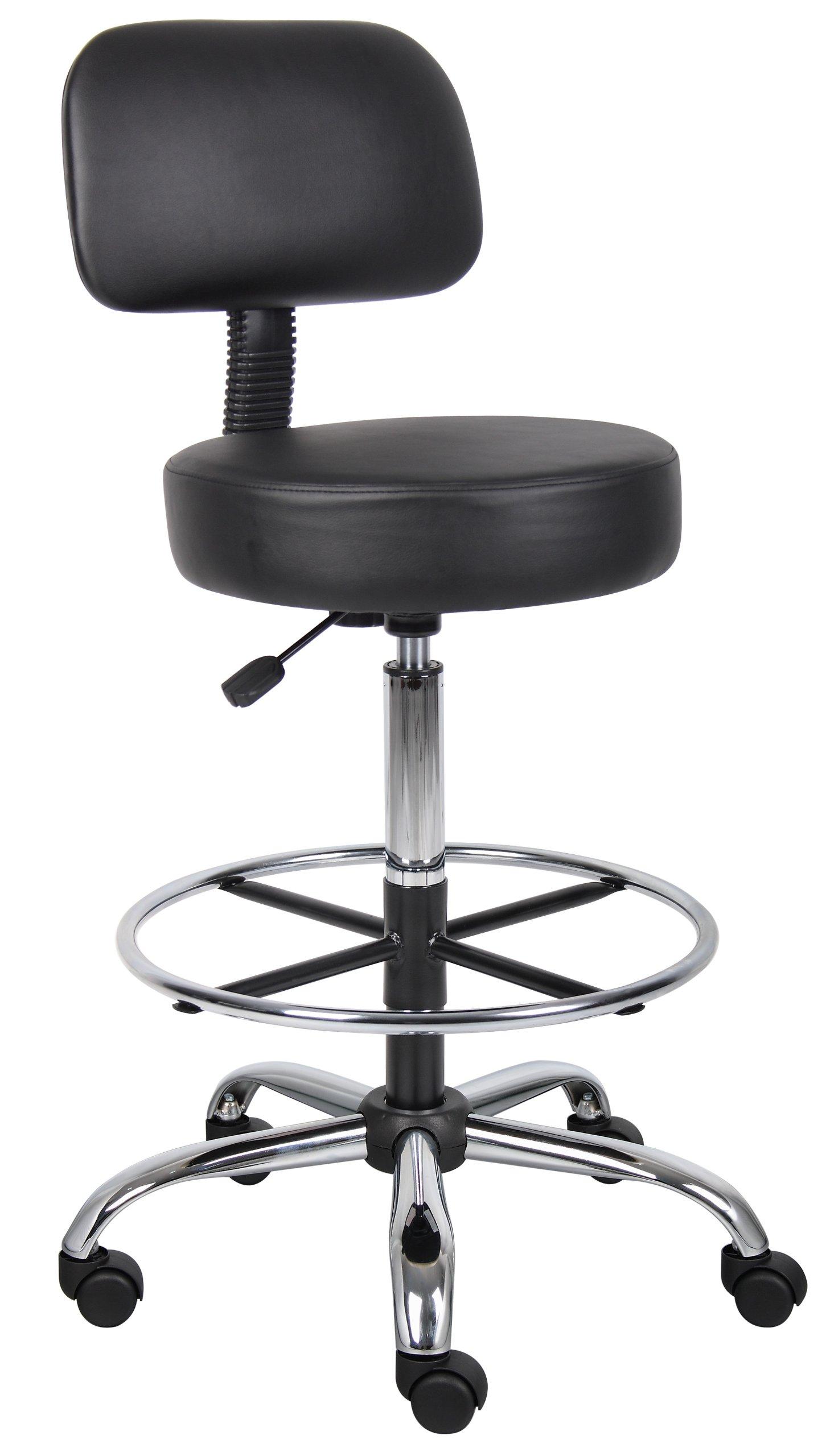 Boss Office Products Medical Stool, Black
