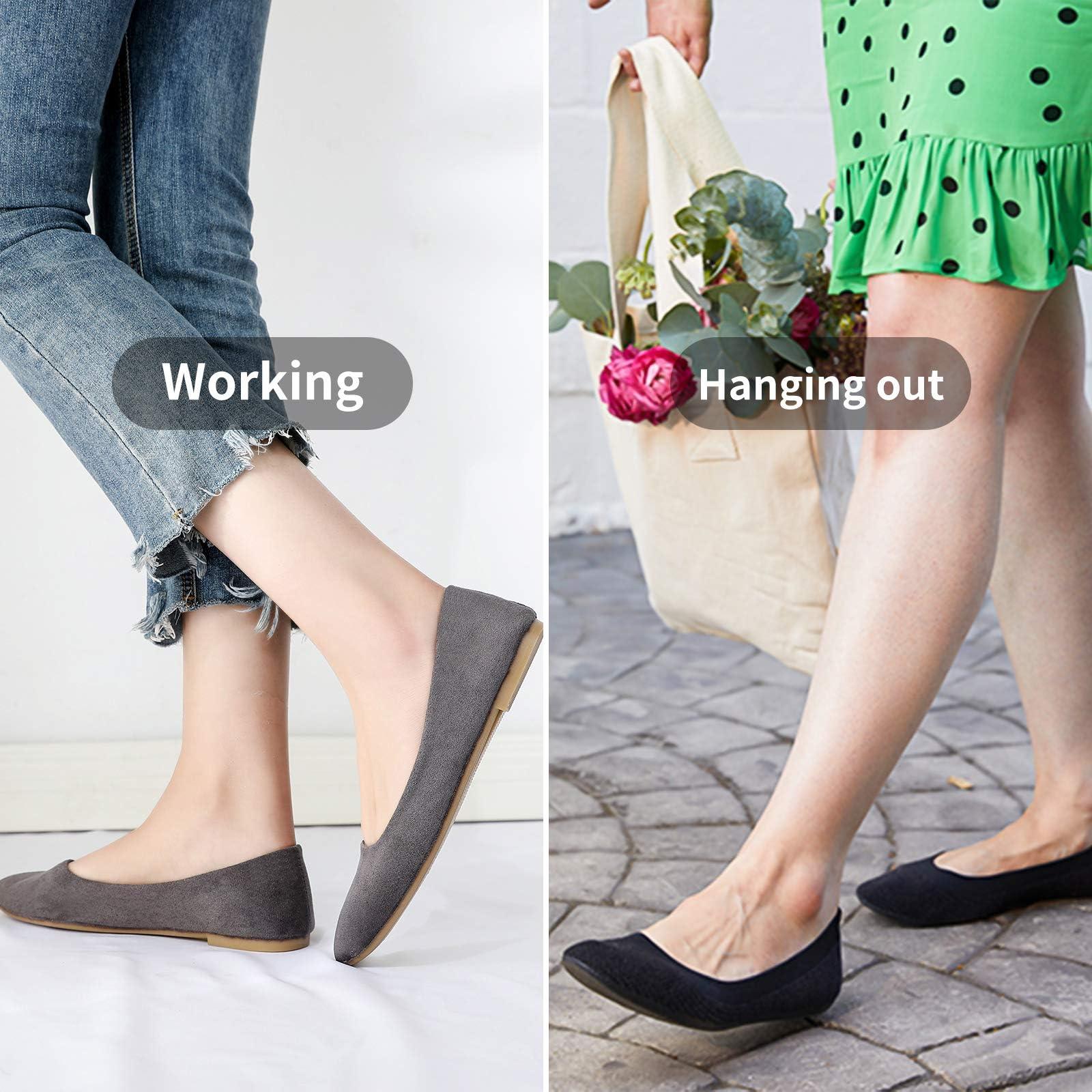 HEAWISH Women’s Black Flats Shoes Comfortable Suede Pointed Toe Slip On Casual Ballet Flats Dress Shoes Nude Flats - Image 6