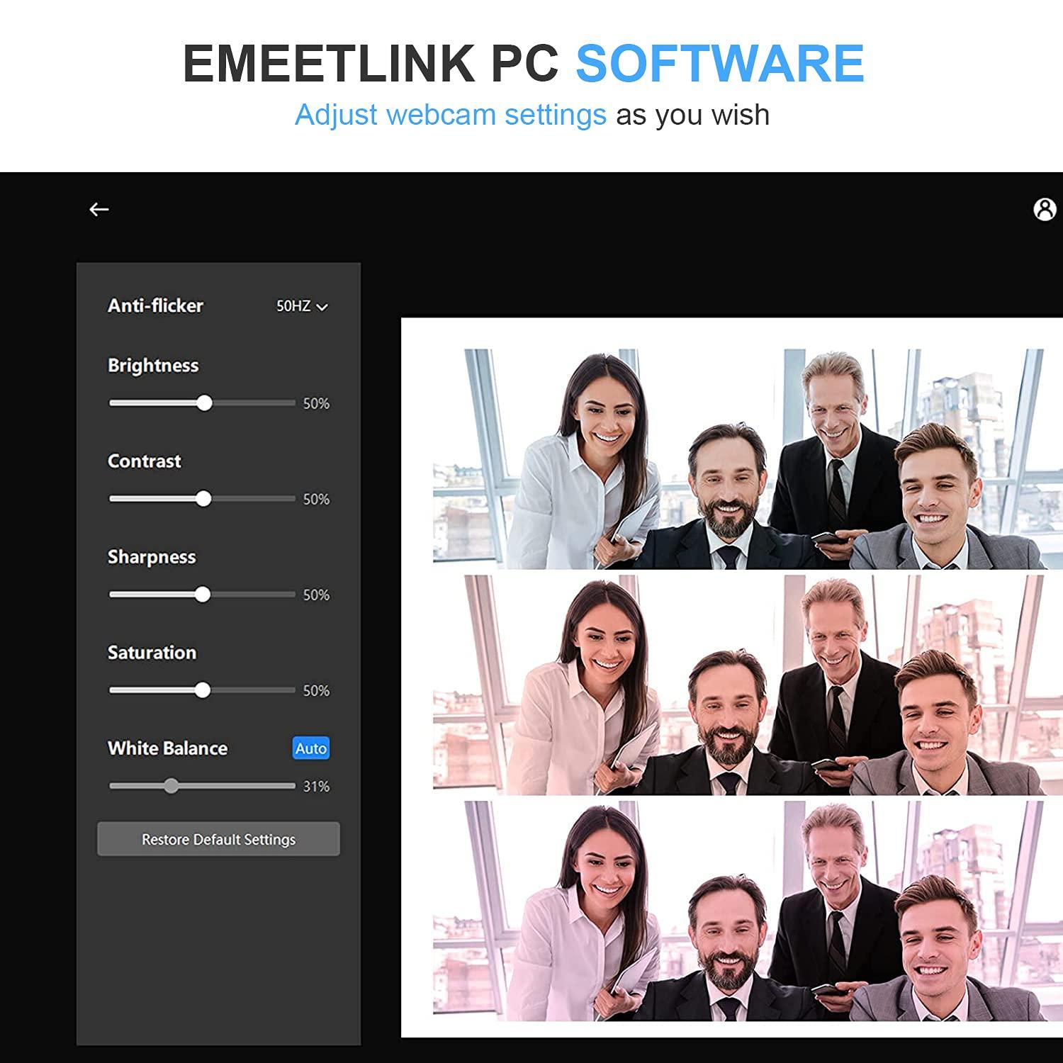 EMEET 1080P Webcam with Microphone, C960 Web Camera, 2 Mics Streaming Webcam, 90°FOV Computer Camera, Plug and Play USB Web Cam for Online Calling/Conferencing, Zoom/Teams/Facetime/YouTube, Laptop/PC - Image 6
