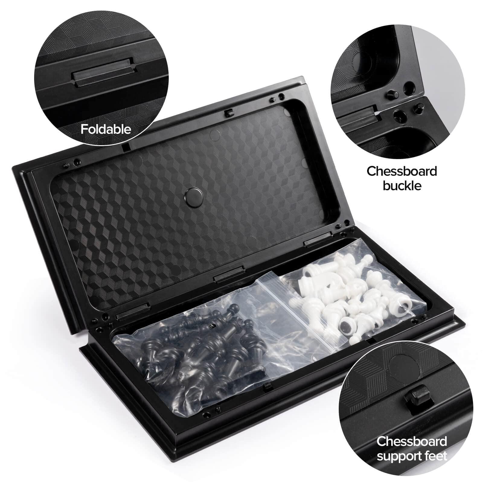 Chess Sets Travel Board Games: Magnetic Folding Chess Board with Instructions Teen Gifts Family Games Educational Toys for Kids and Adults 9.5 Inch - Image 4