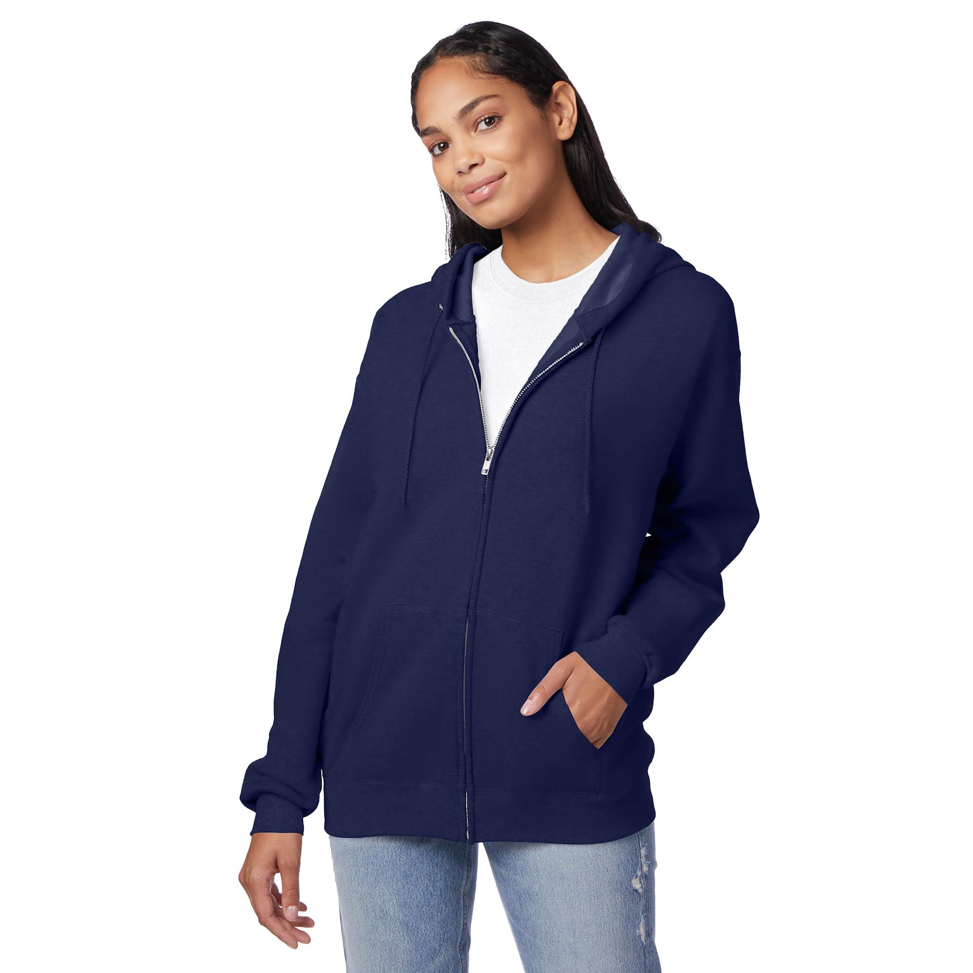 Hanes Men's EcoSmart Fleece Full-Zip Hoodie Sweatshirt - Image 3
