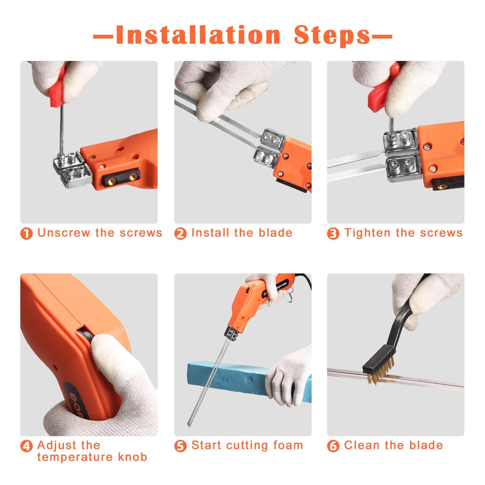 DOMINOX Hot Knife Foam Cutter, Foam Cutting Tool Kit, Heavy-duty Case Styrofoam Cutter for Cutting Foam Board Insulation, EPP, EPS, XPS, EVA, EPE, PU, KT Board, Sponge, Nylon - Image 7