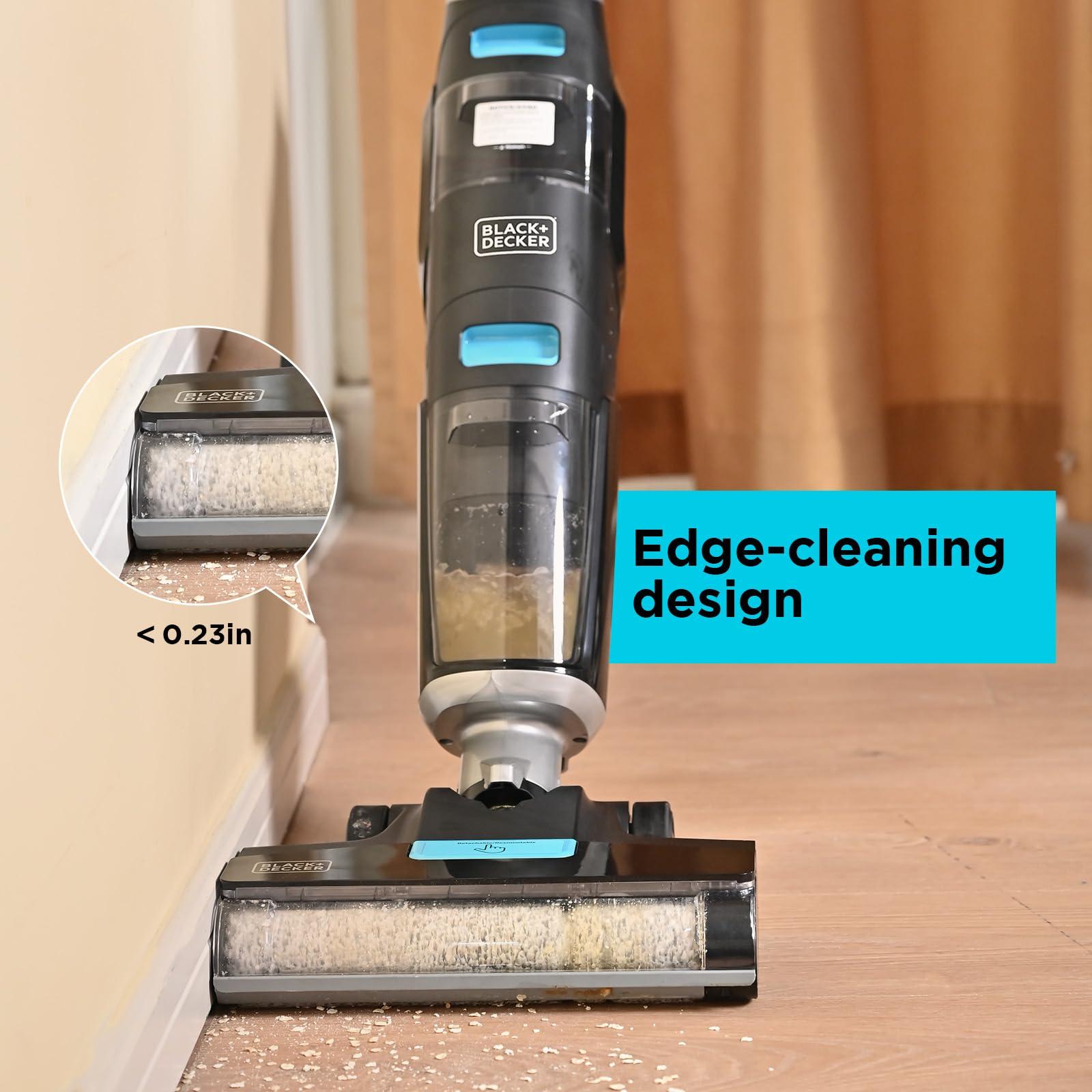 BLACK+DECKER Cordless Wet Dry Vacuum Cleaner and Mop, Vacuum & Wash Duo with Self-Cleaning, Edge Cleaning and Digital Display, Space-Saving Design, One-Step All in One for Hard Floors & Area Rugs - Image 5