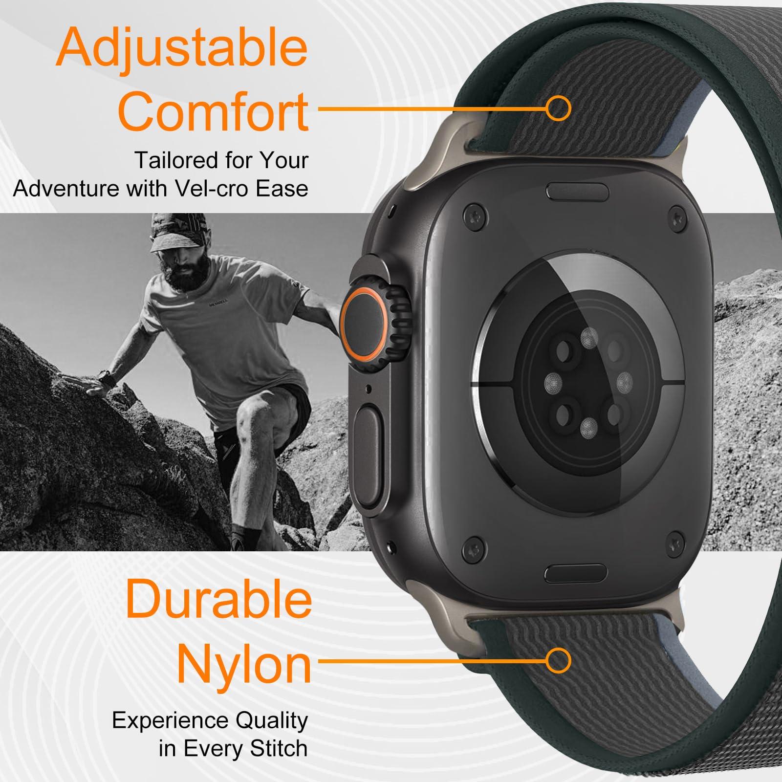 6 Pack Sport Bands - Compatible with Apple Watch Ultra/Ultra 2/Series 4/5/6/7/8/9 44mm 45mm 46mm Men/Women Breatherable Trail/Alpine/Ocean Bands - Image 4