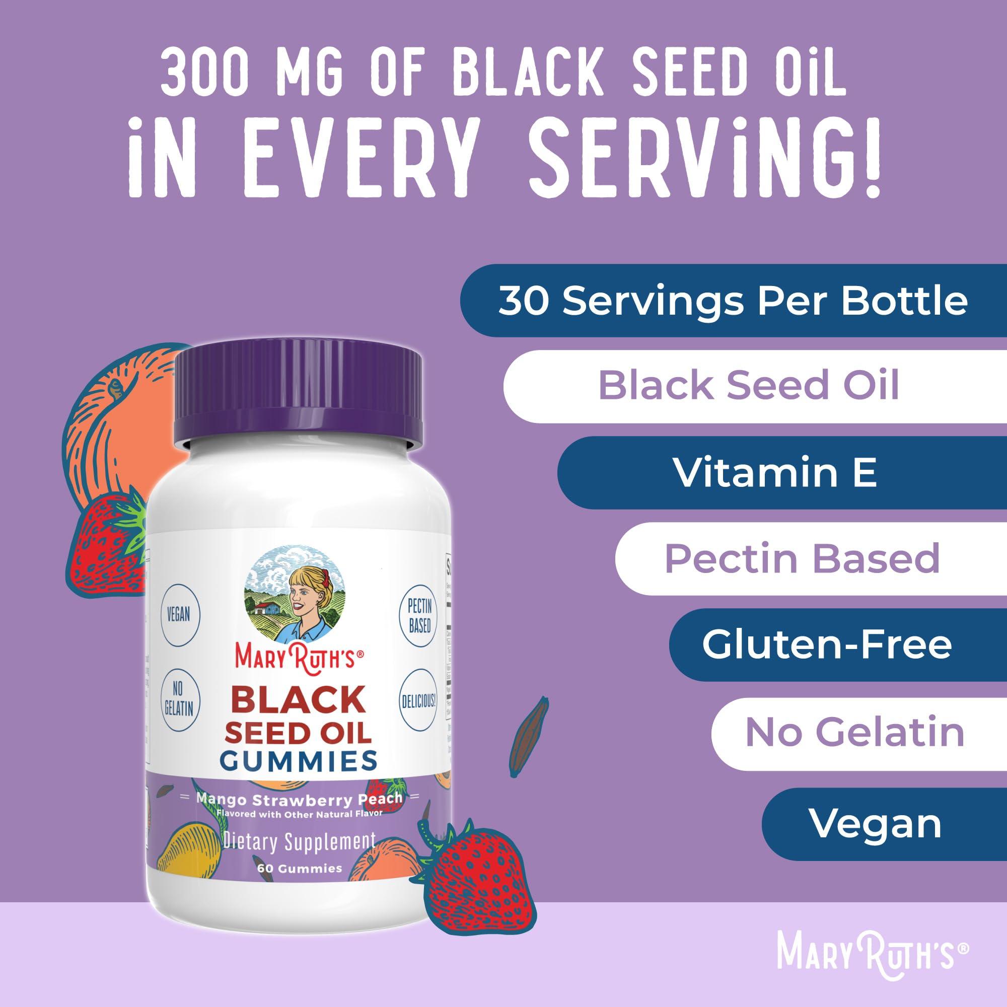 MaryRuth Organics Black Seed Oil Gummies | Black Cumin Seed Oil Supplement | Traditionally Used for Immune Support & Cardiovascular Health | Vegan | No Gelatin | Pectin Based | 60 Gummies - Image 7