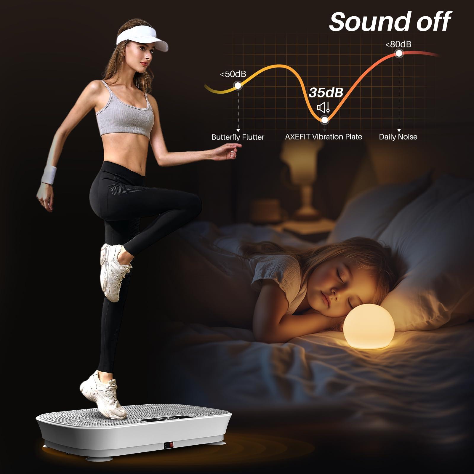 Vibration Plate Exercise Machine - Bluetooth Music & 400LBS Capacity Vibration Plate for Lymphatic Drainage & Weight Loss with 99 Speed Levels, Whole Body Vibration Plate for Home Fitness - Image 6