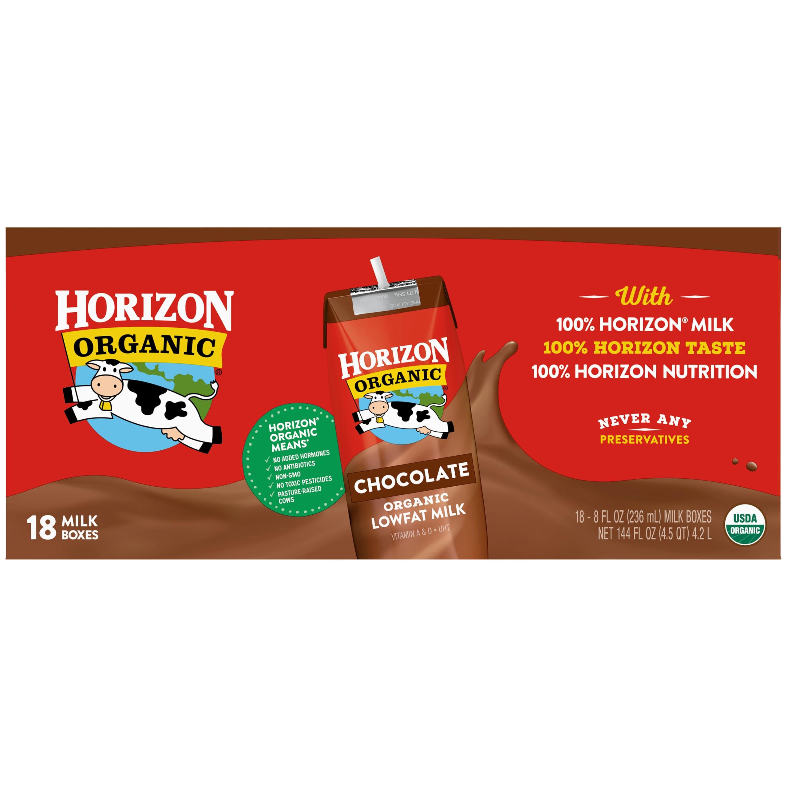 Horizon Organic Shelf-Stable 1% Lowfat Milk Boxes, Chocolate, 8 Fl Oz, 18 Pack - Image 12