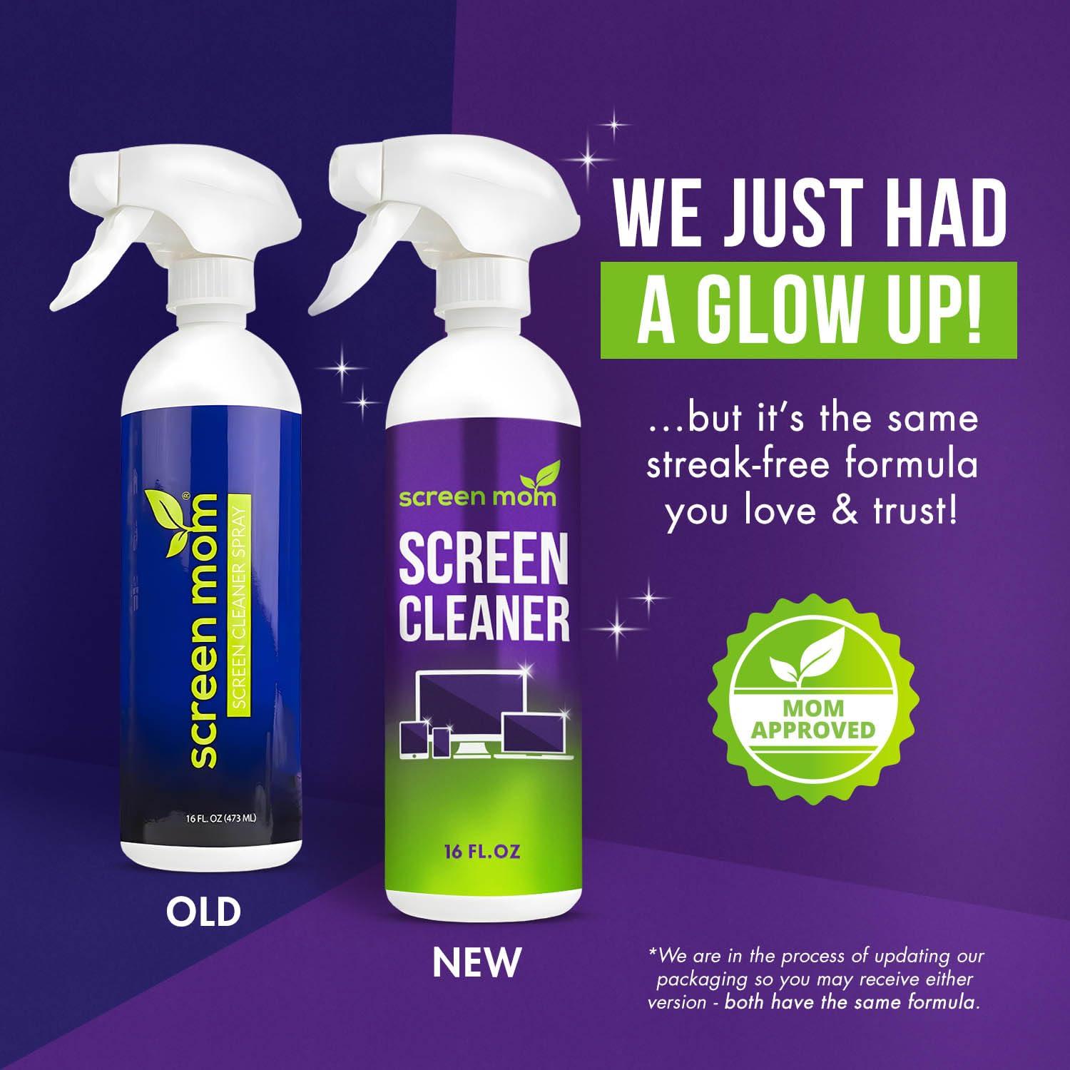 Screen Mom Screen Cleaner Spray and Microfiber Cloth 16oz Screen Cleaner Spray and Wipe for TV, Laptop, Computer, Phone, iPad, Car Screen Cleaning Kit Electronic Cleaner Spray - Image 2