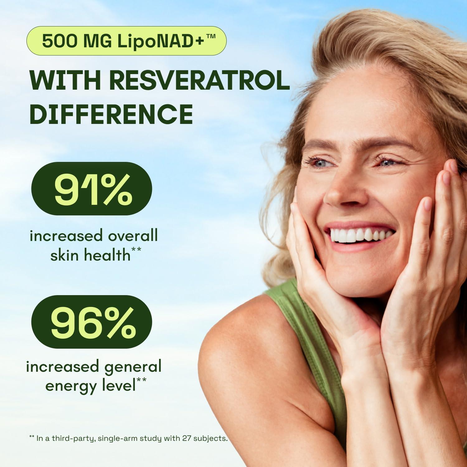 NMNH Supplement Alternative - Liposomal NAD with Resveratrol - High Purity NAD Supplement for Anti-Aging, Energy, Focus - 60 Capsules - Image 7