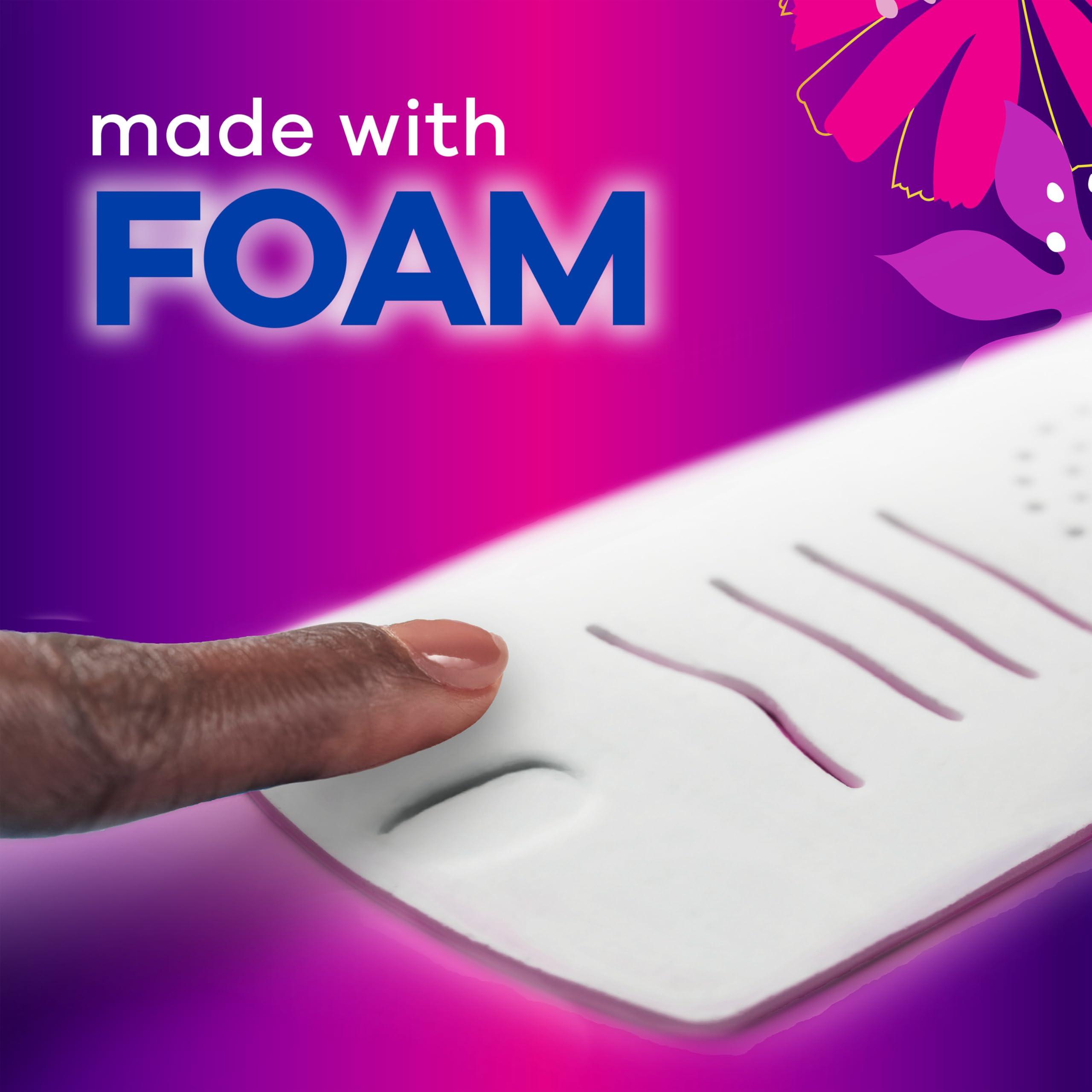 Always Radiant Feminine Pads for Women, Flexfoam Pads with Wings, Size 4, Overnight Absorbency, Lightly Scented, 60 Count (Packaging May Vary) - Image 5