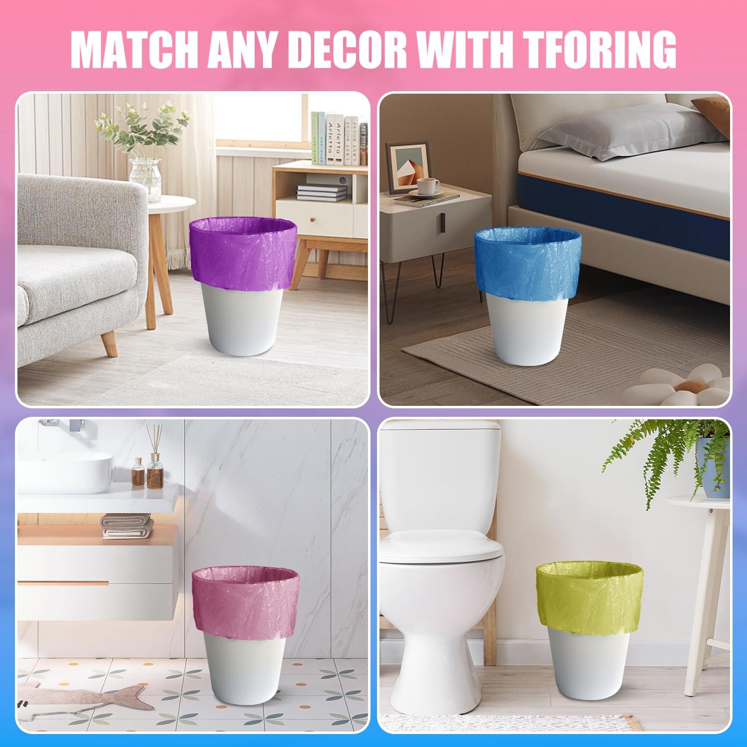 T.FORING 8 Gallon Trash Bags Colored - 150 Count Medium Garbage Bags Unscented, 30 Liter Thick Trash Can Liners, Plastic Wastebasket Liners for Home Kitchen Bathroom - Image 4