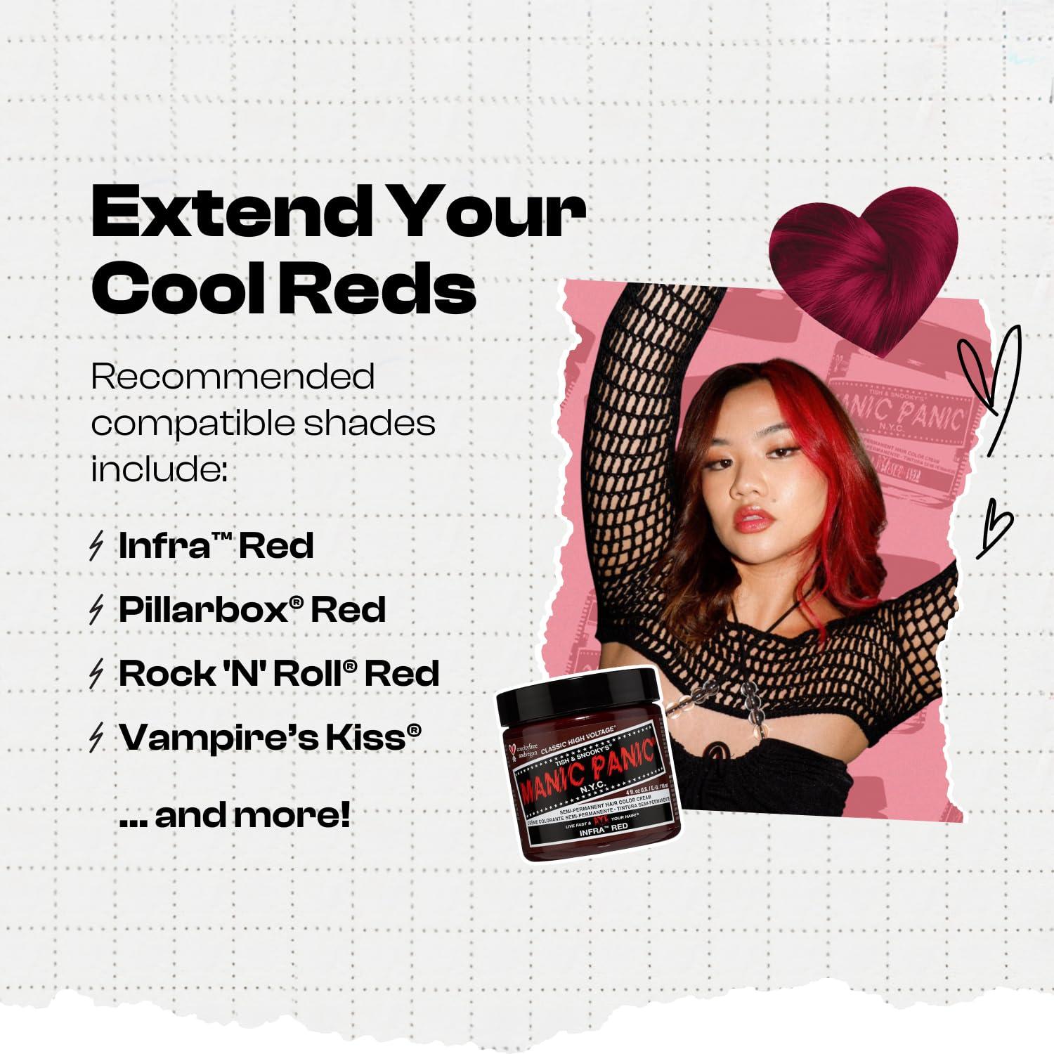 MANIC PANIC Love Colors Rock Me Red - Color Depositing Conditioner for Vibrant, Deep Blood Red Hair - Hydration, Vegan, Ammonia and Gluten-Free (8oz) - Image 3