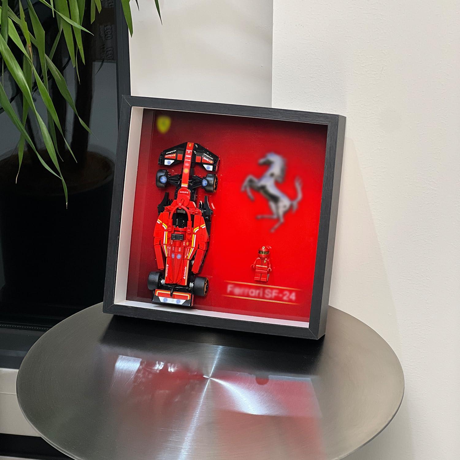 iLuane Display Wallboard for Speed Champions Ferrari SF-24 F1 Race Car Toys - Building Sets 77242, Adult Collectibles Wall Mount, Home or Office Décor (No Car Included) - Image 4