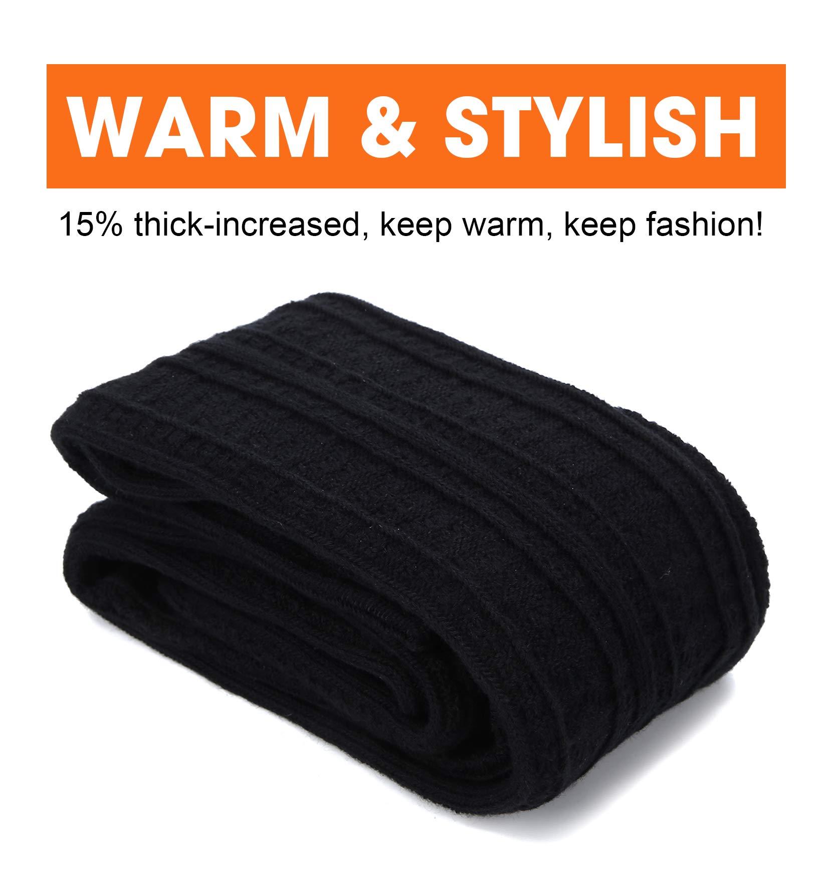 Women Thigh High Socks Extra Long Cotton Knit Warm Thick Tall Long Boot Stockings Leg Warmers - Image 5