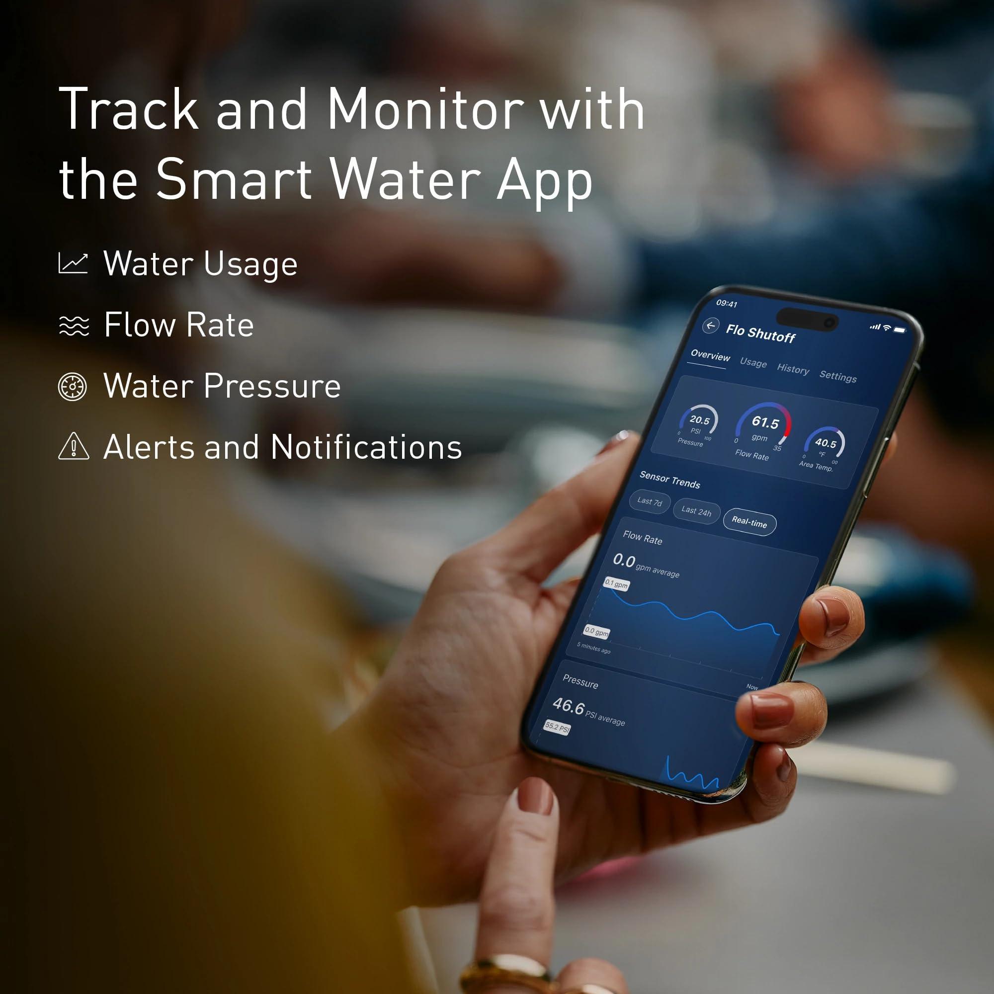 Moen Flo Smart Water Monitor and Automatic Shutoff Sensor, Wi-Fi Water Leak Detector for 3/4-Inch Diameter Pipe, 900-001 - Image 5