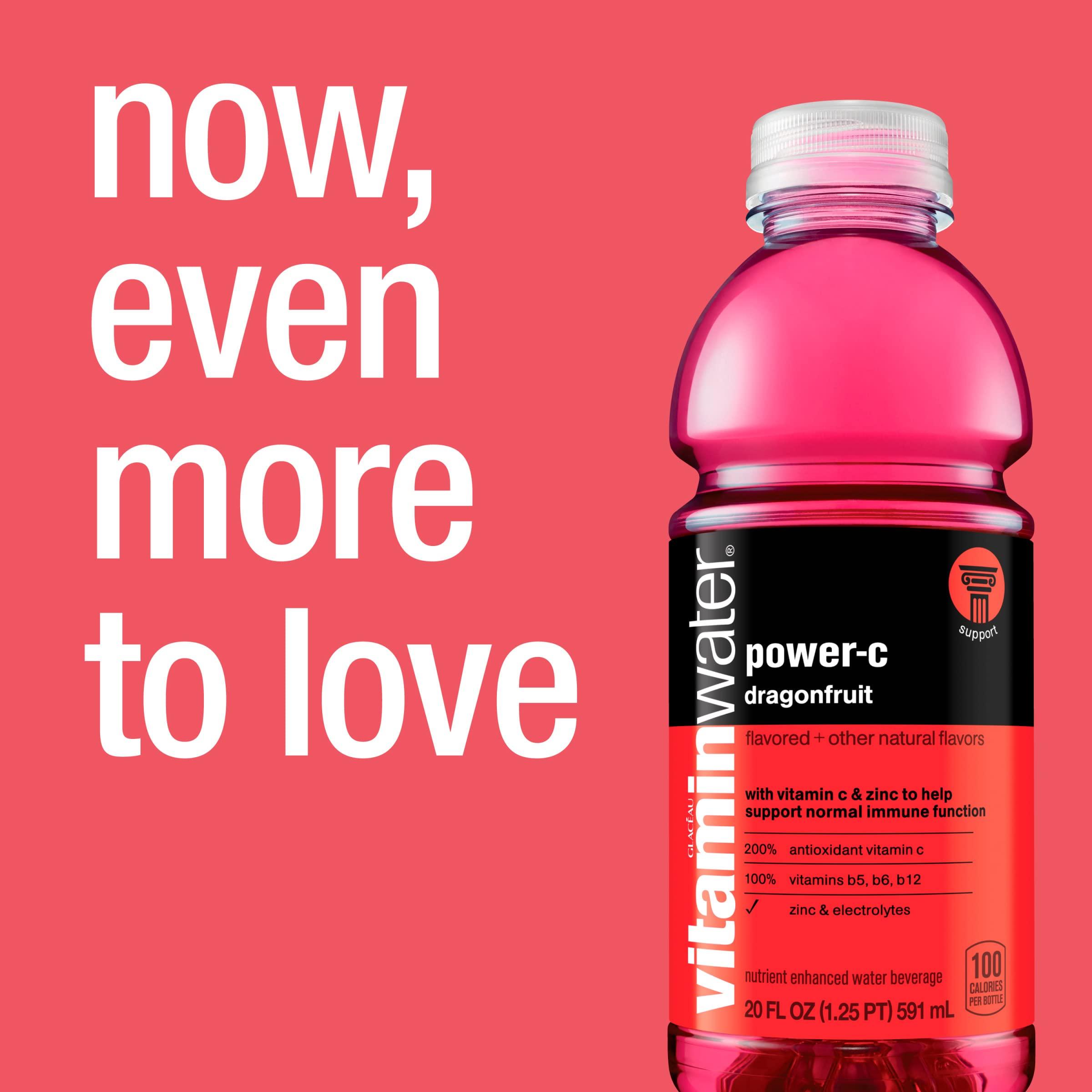 vitaminwater power-c electrolyte enhanced water w/vitamins, dragonfruit drinks, 20 fl oz, 12 Pack - Image 7